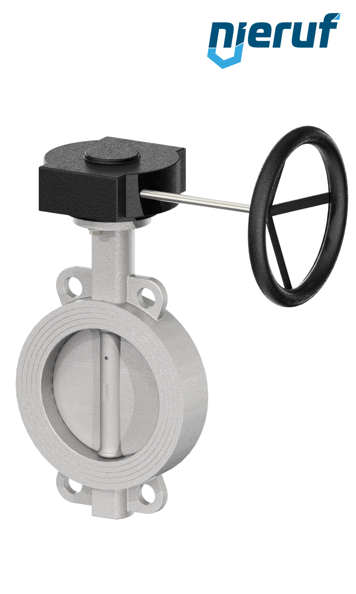 Butterfly-valve-stainless-steel DN40 PN16 AK08 metall gearbox