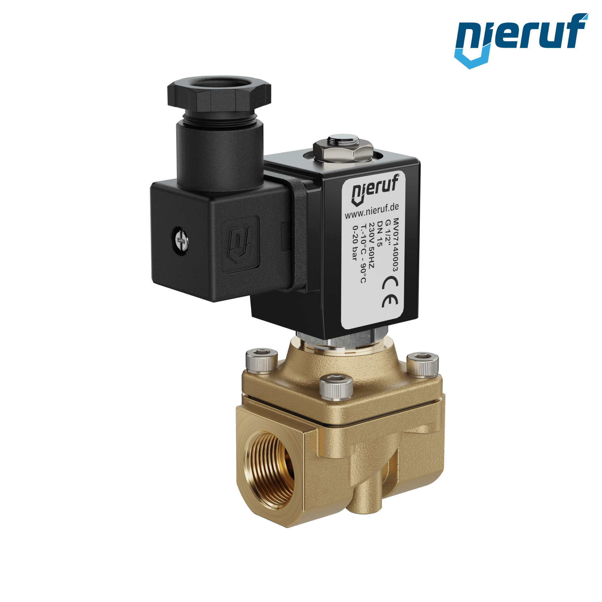 Solenoid valve G 1/2" Inch brass MV07 NBR 230V 50Hz