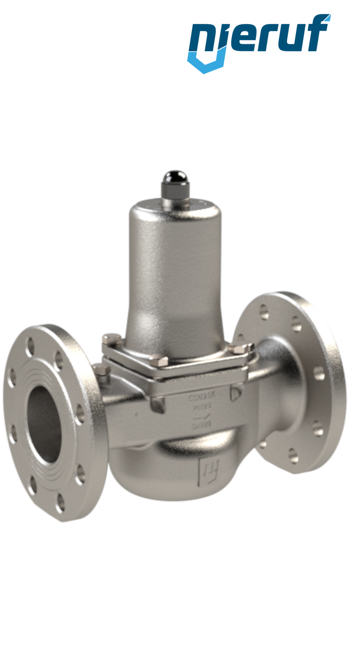 Flange-pressure reducing valve DN 65 PN40 DM08 stainless steel FKM 1.0 - 8.0 bar