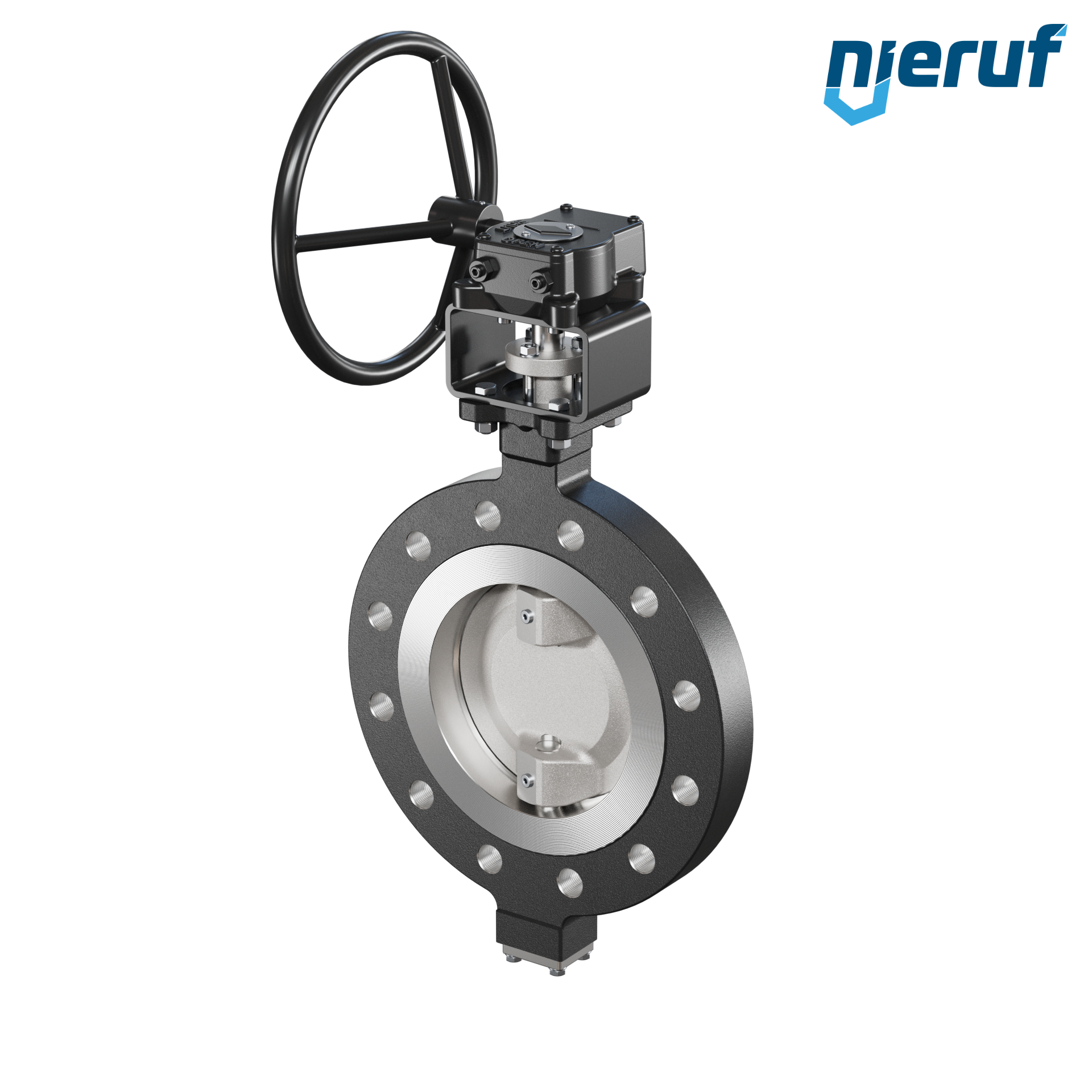 Double offset butterfly-valve AK12 DN 200 PN40 worm gear