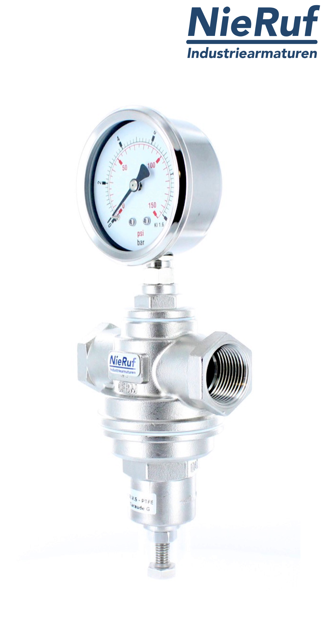 steam pressure reducing valve 1" inch DM18 stainless steel 1.4408 4,0 -8,0 bar