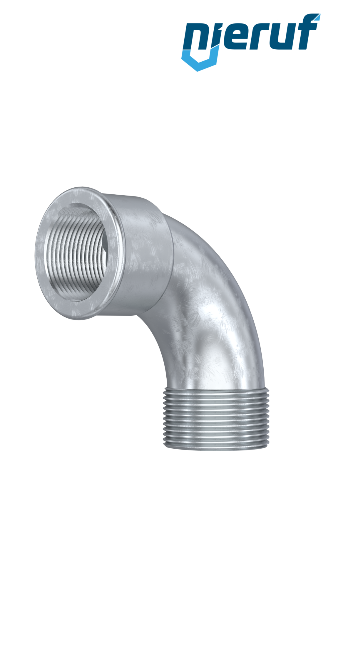 Malleable cast iron fitting short bend no. 1a, DN15 - 1/2" inch galvanized