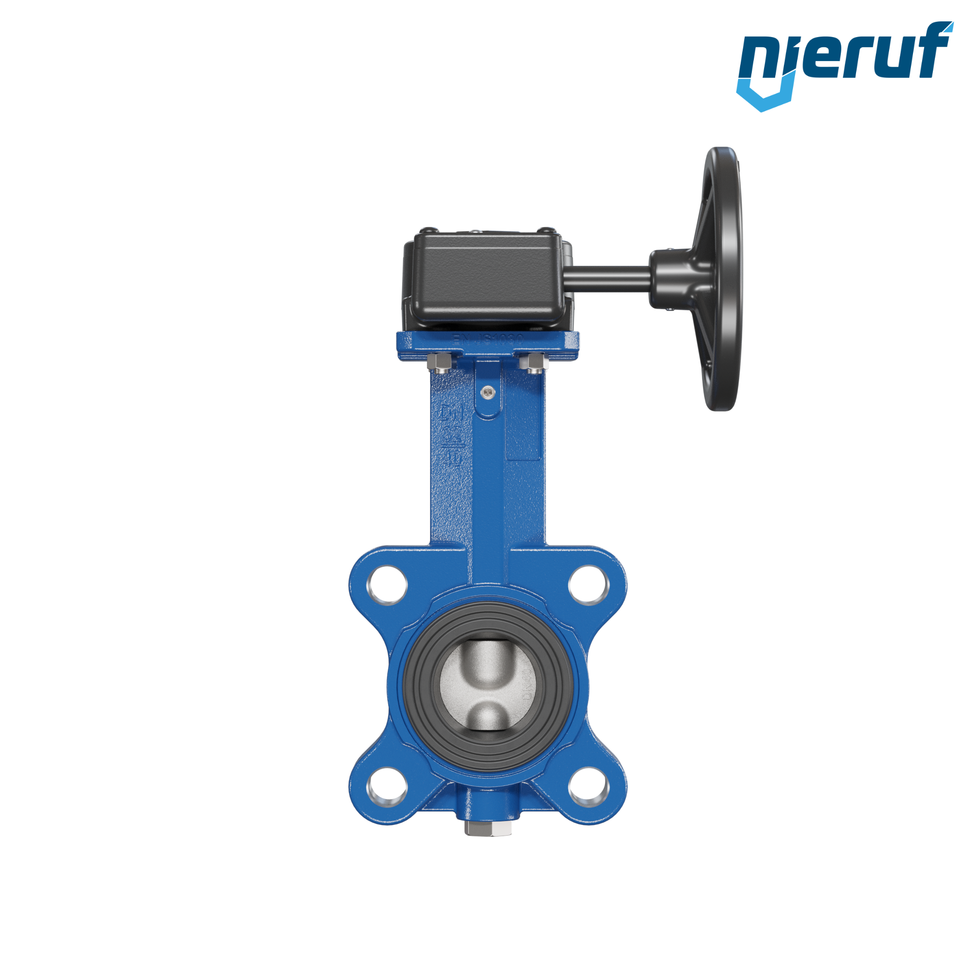 Butterfly valve AK02 DN 40 PN10-PN16 DVGW-gas Worm gear