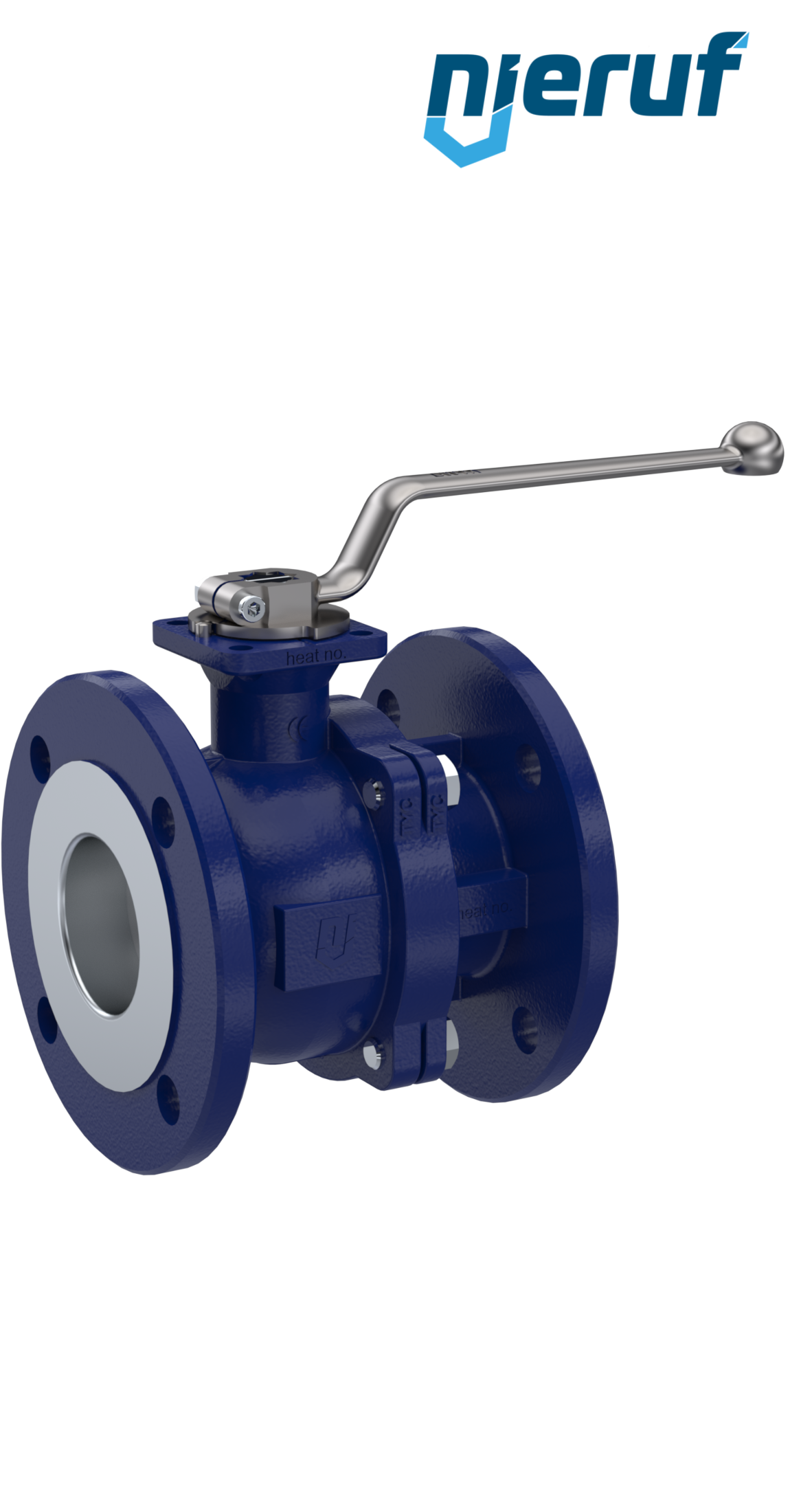 Steam-flange ball valve FK12 DN40 PN40 made of carbon steel 1.0619