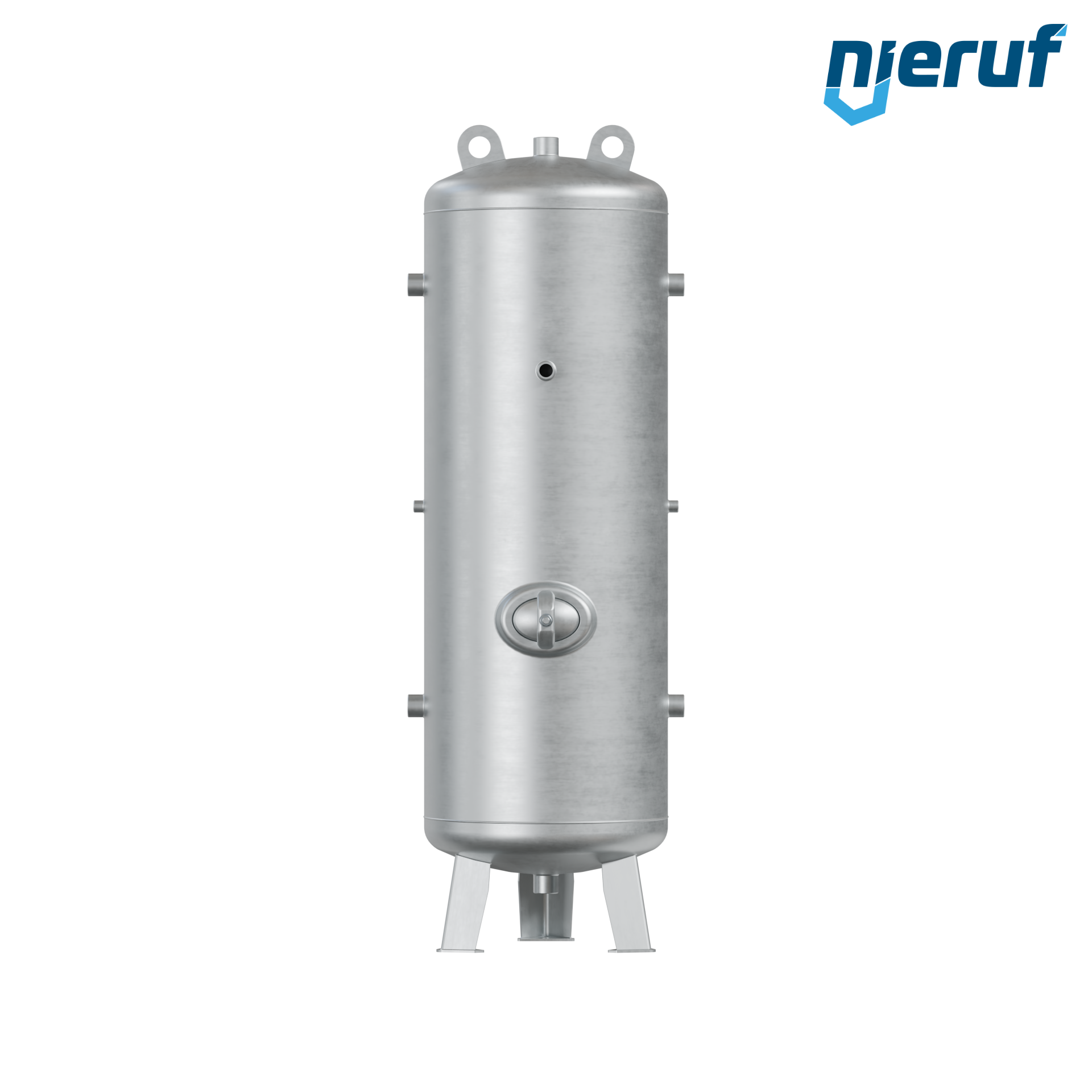 Pressure vessel vertical BE01 350 liter, 0-16 bar, steel galvanized