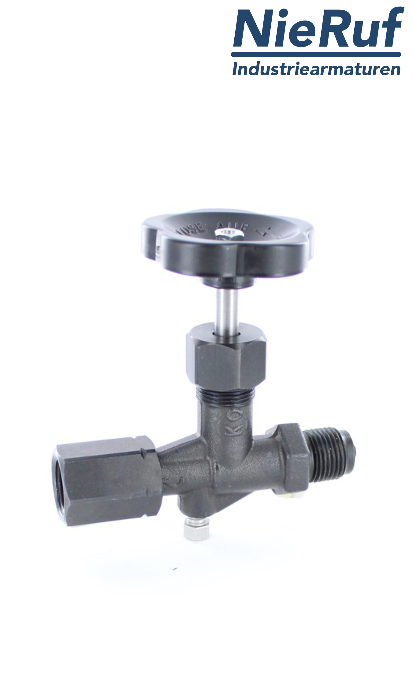 manometer gauge valves male thread x adapter for instrument holder with nut adjustable DIN 16270 steel 1.0460 400 bar