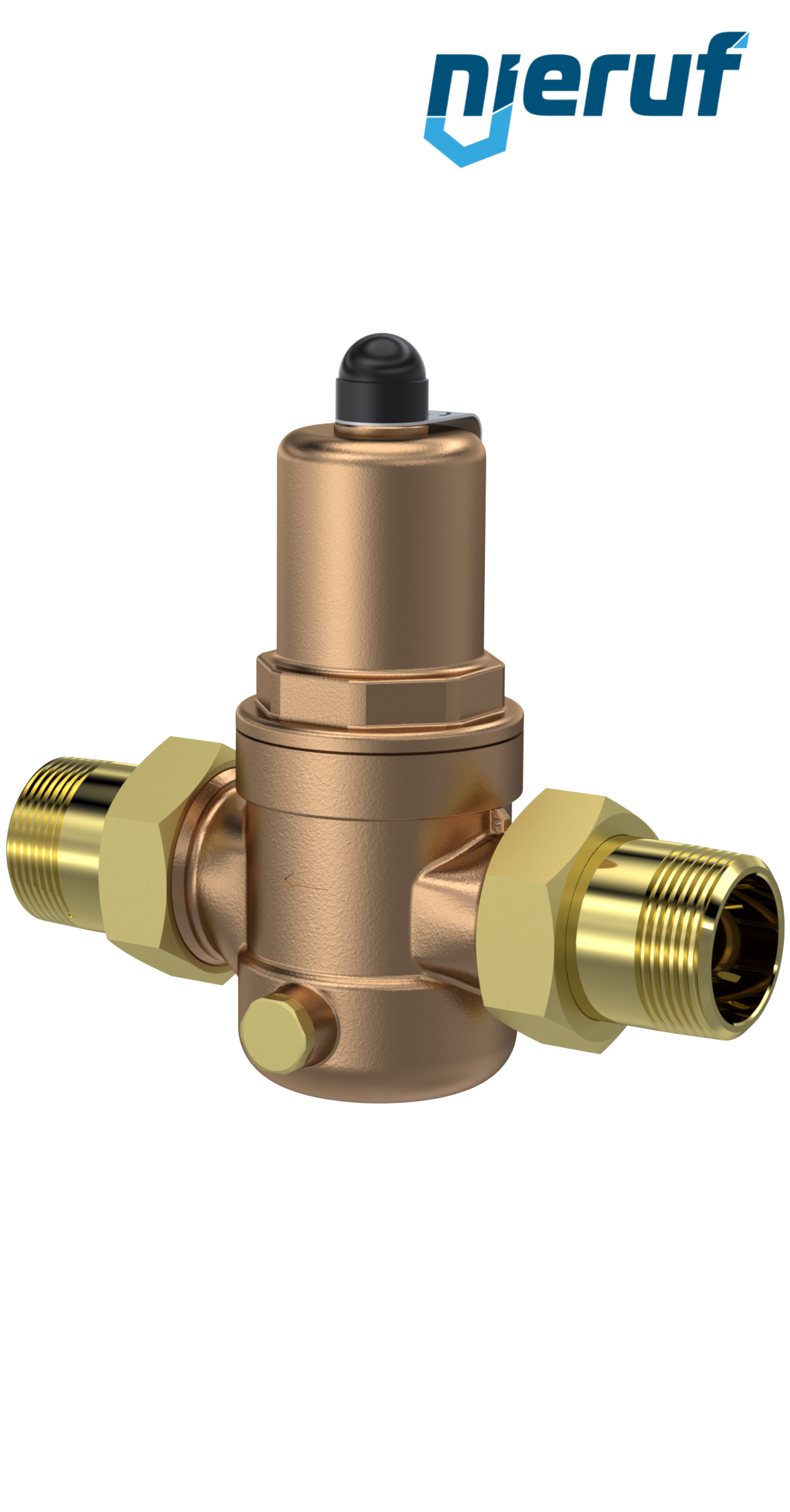 pressure reducing valve 1/2" inch male thread DM02 gunmetall FKM 1.0 - 8.0 bar