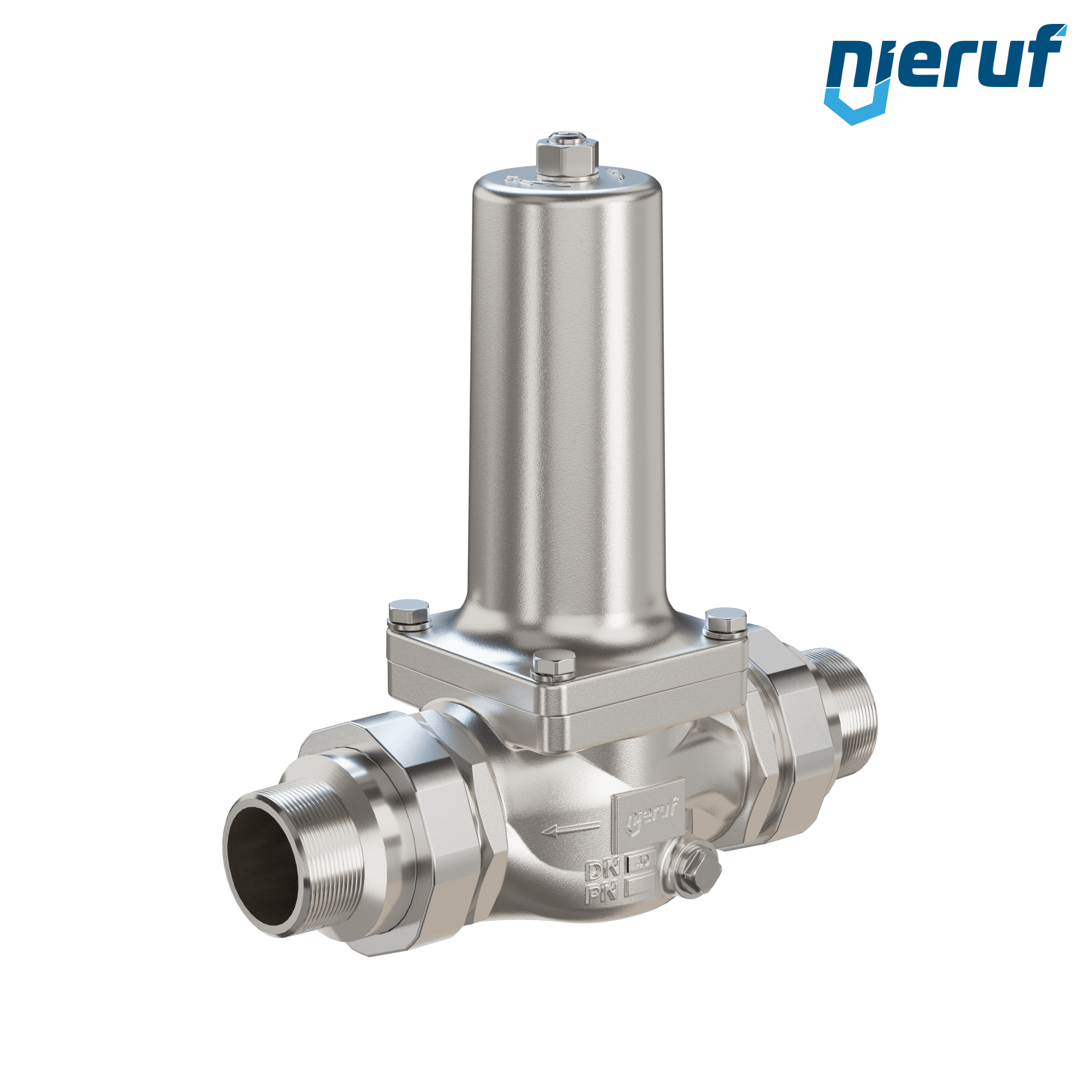 pressure reducing valve male thread 1 1/2" Inch DM12 stainless steel FPM 0.5 - 9.0 bar