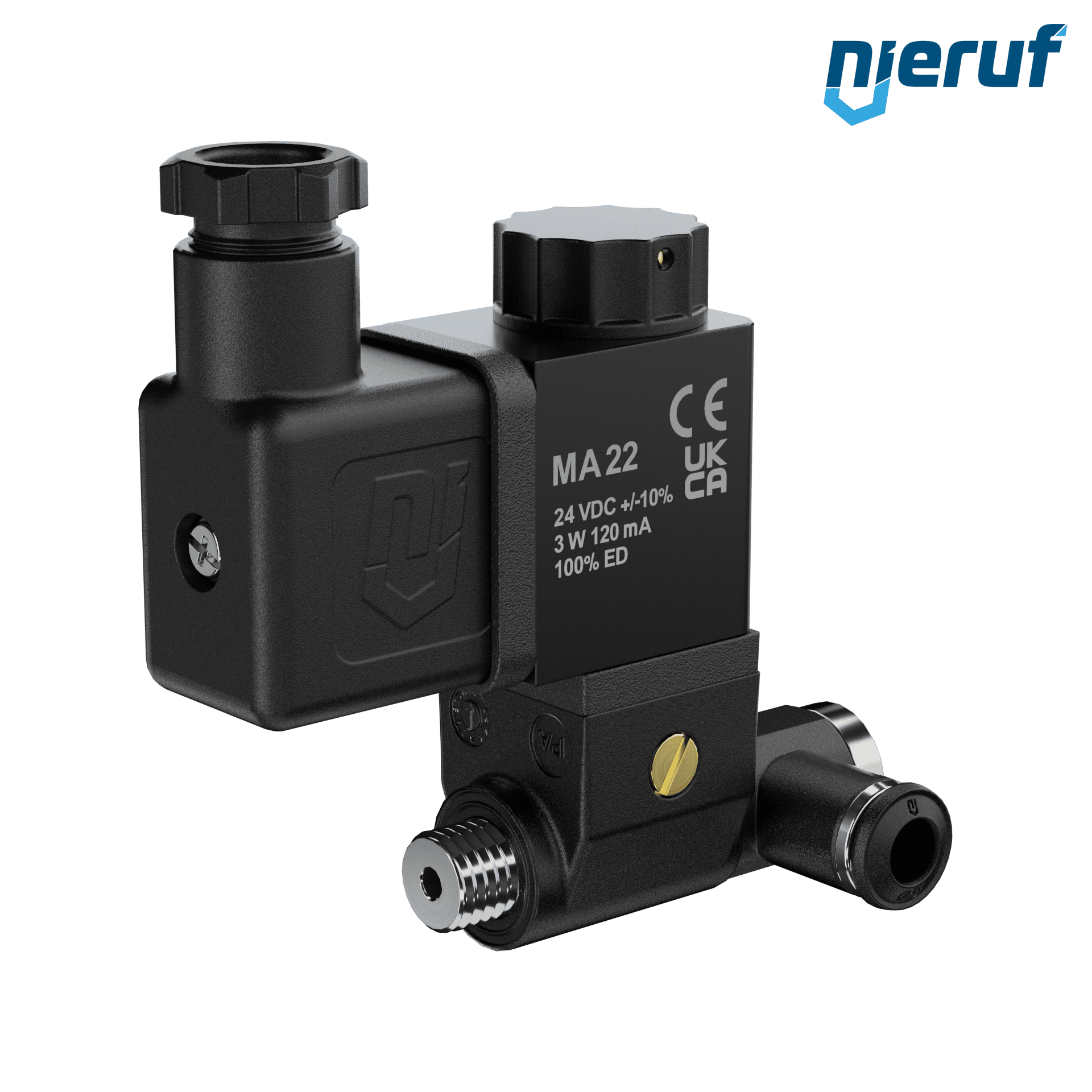 solenoid valve input: 6mm plug 24V DC KV05