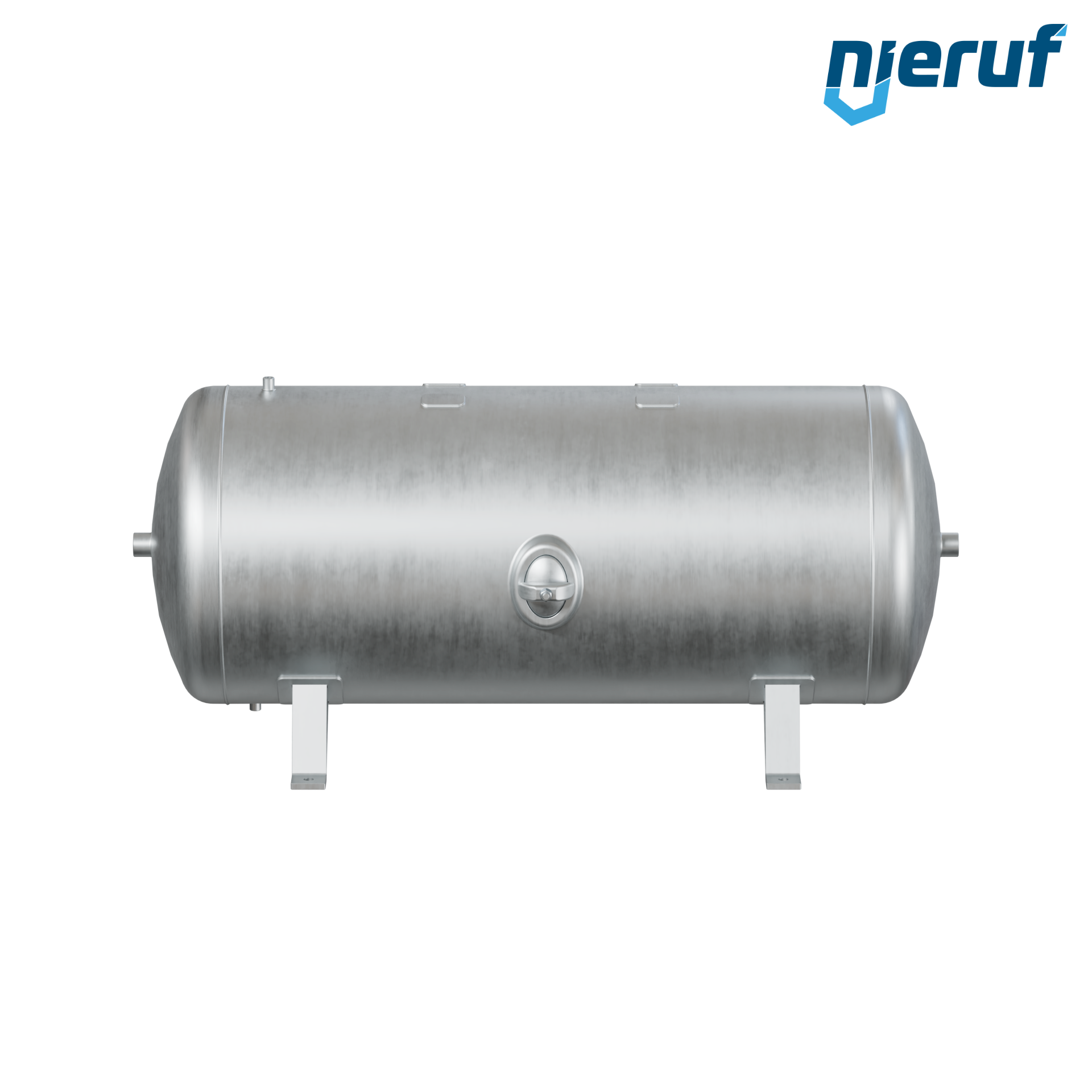 Pressure vessel horizontal BE01 750 liter, 0-11 bar, steel galvanized