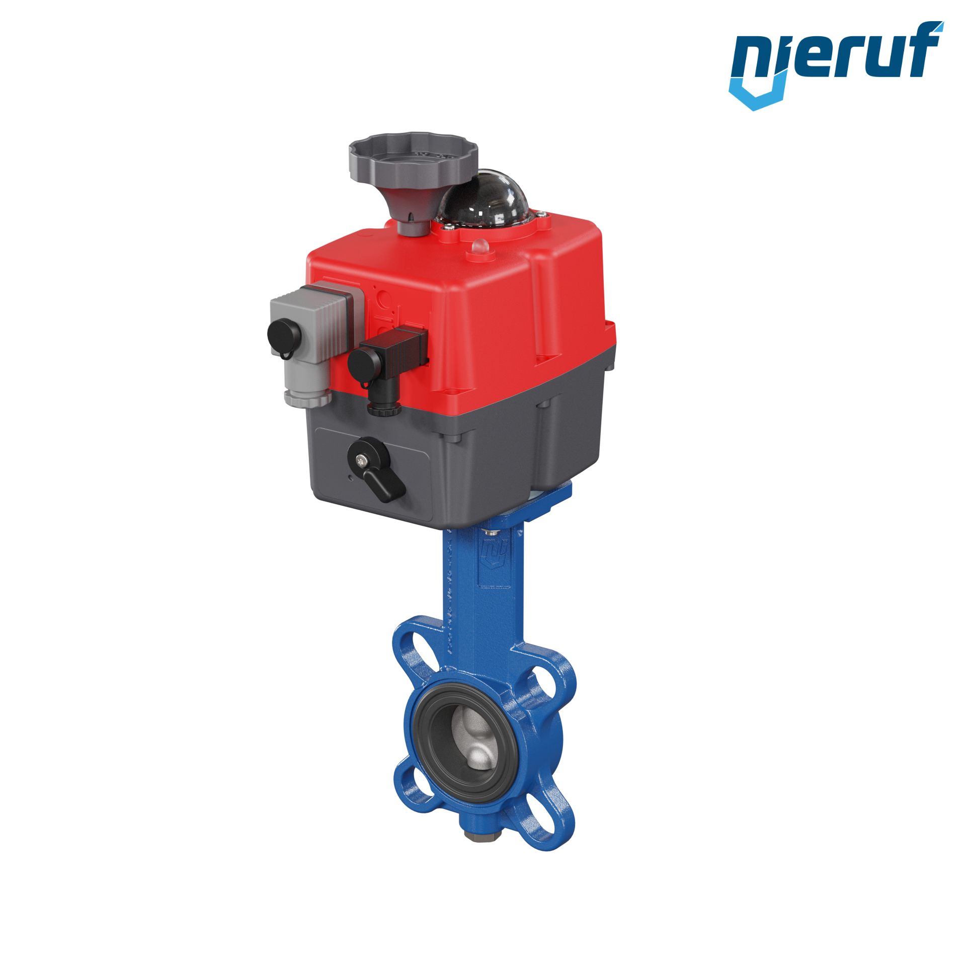 Butterfly valve DN 40 Wafer type electric actuator 24-240V FPM