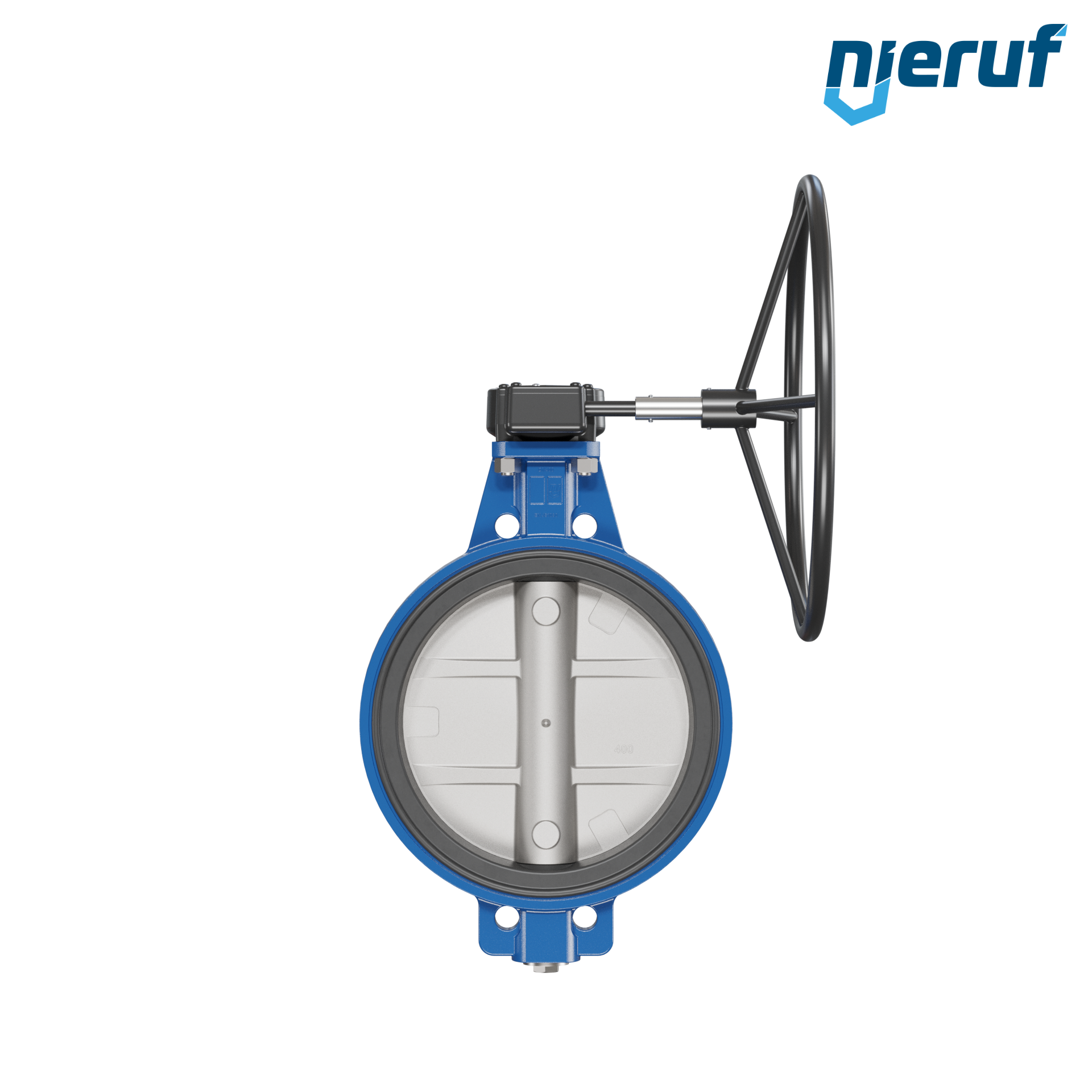 Butterfly valve DN 400 PN10-PN16 AK01 FPM Worm gear