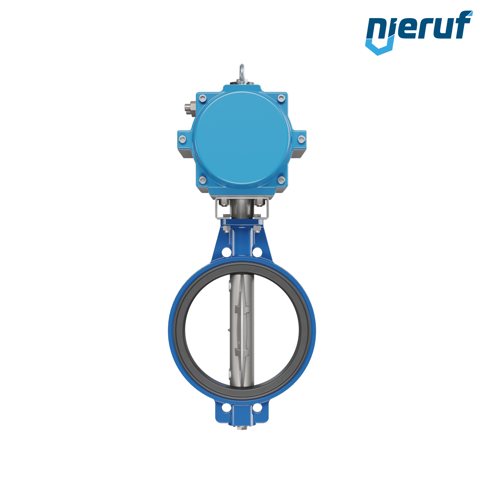 Butterfly valve DN 400 AK01 NBR-70-black DVGW gas pneumatic actuator single acting normally open