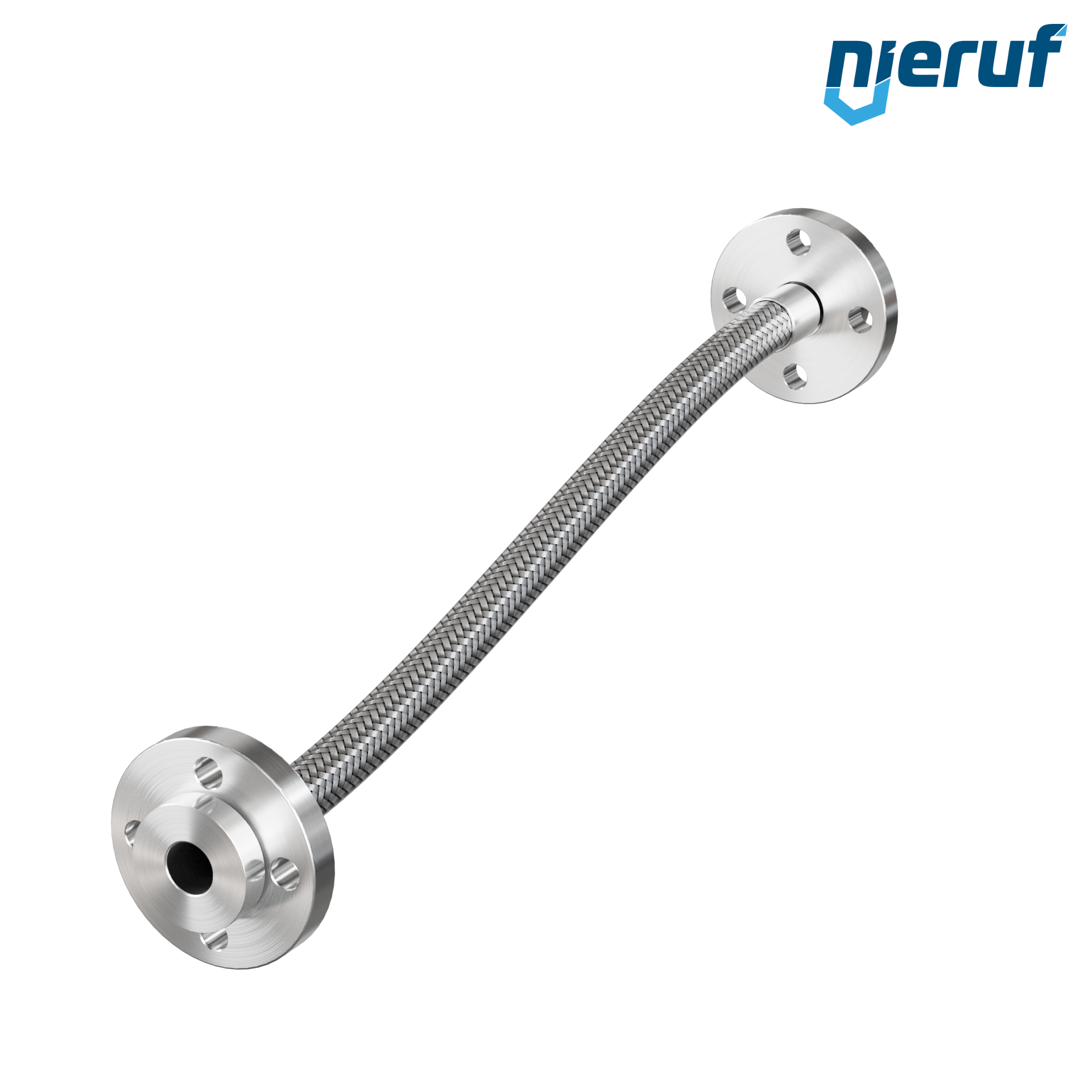 Stainless steel hoses ES01 DN20 - 3/4" inch with double braid and swivel flange length 500 mm