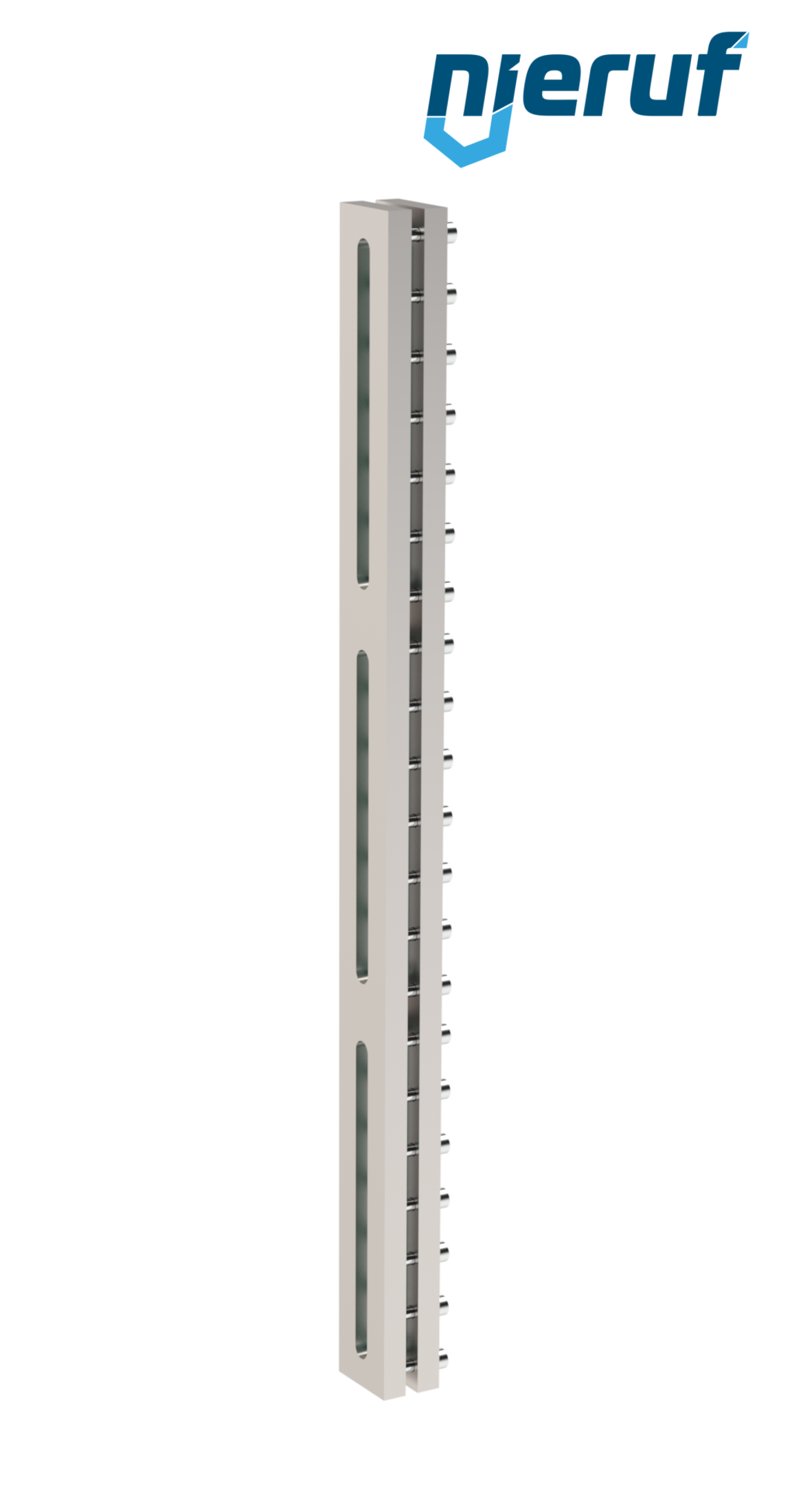 Sight glass fitting L=740mm  BS03 stainless steel 1.4571 borosilicate glass, reflex 16bar