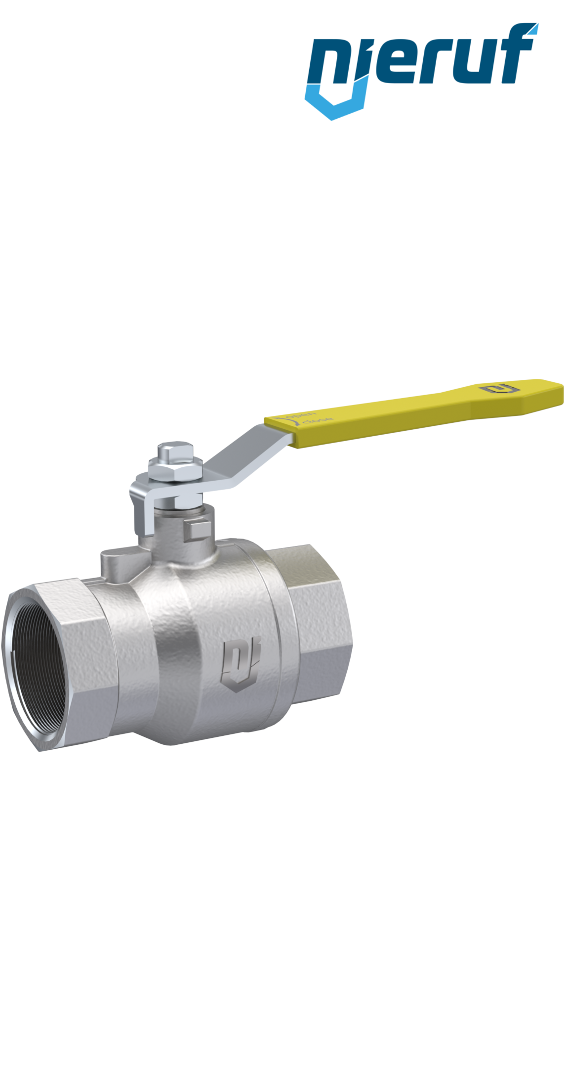 Gas ball valve stainless steel DN40 - 1 1/2" inch GK07 Biogas DVGW