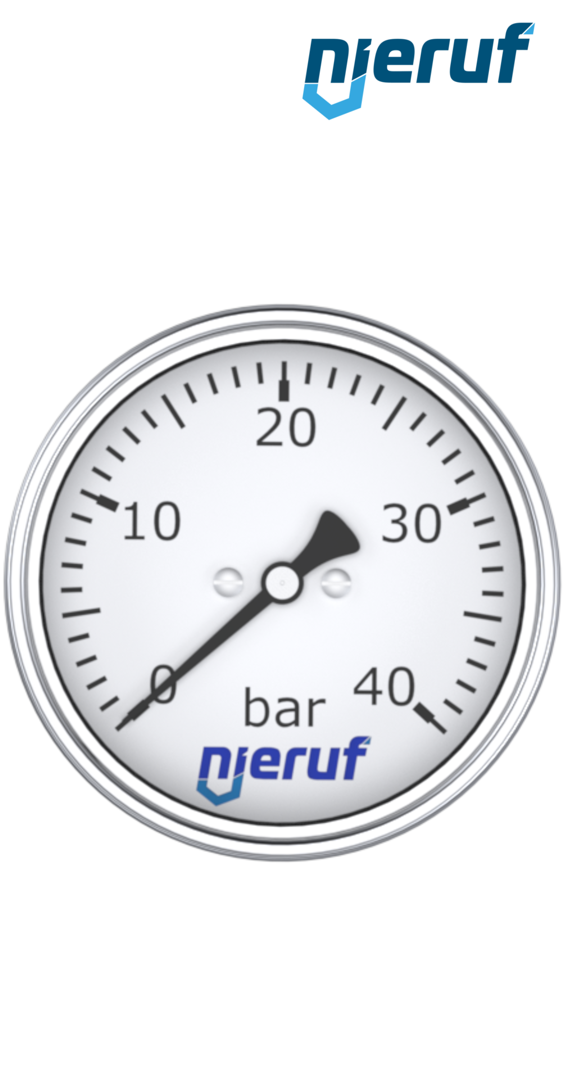 pressure gauge G 1/2" axial 100 mm stainless steel MM07 0 - 10,0 bar without filling, dry pressure gauge G 1/2" axial 100 mm stainless steel MM07 0 - 10,0 bar without filling, dry