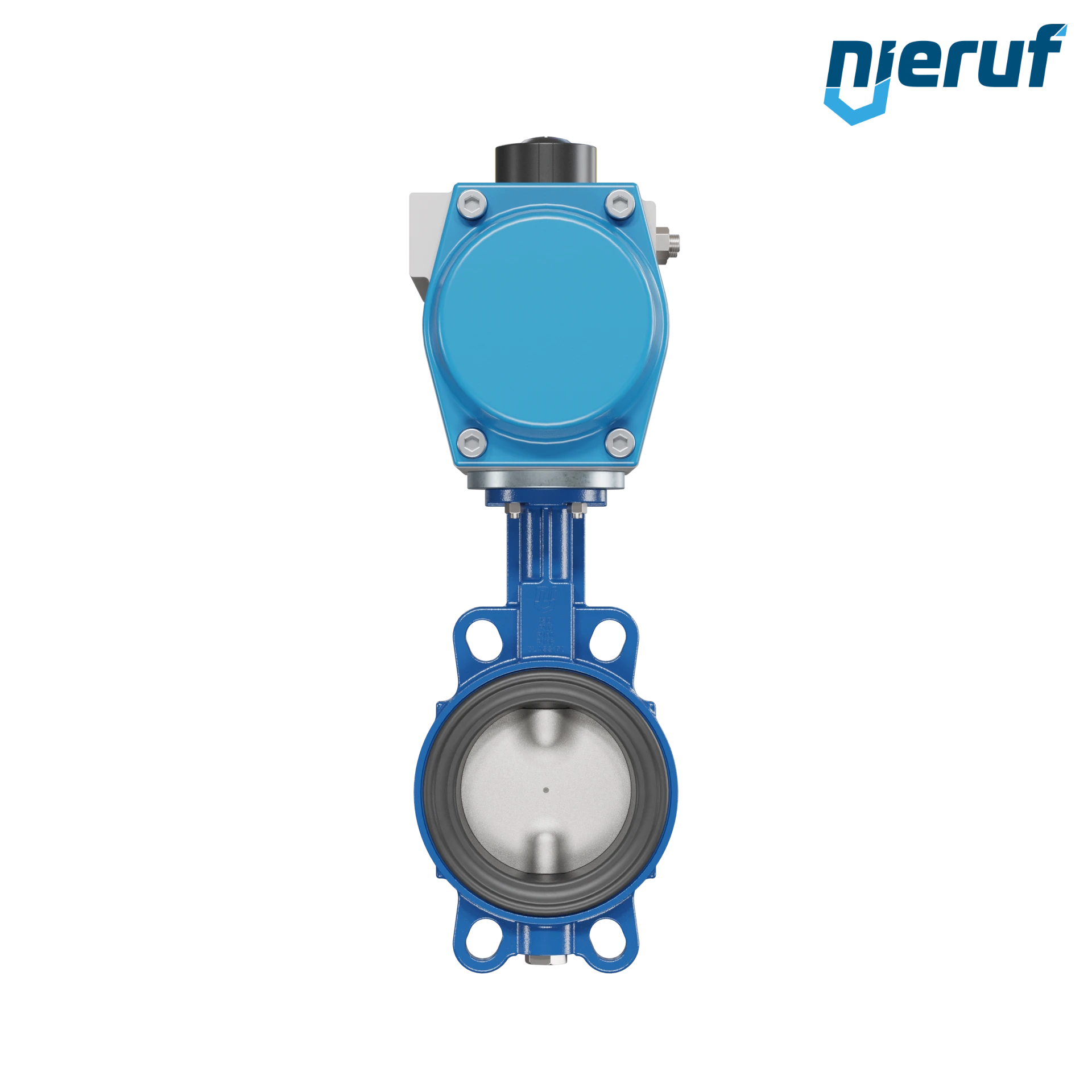 Butterfly valve DN 100 AK01 NBR-70-black DVGW gas pneumatic actuator single acting normally closed