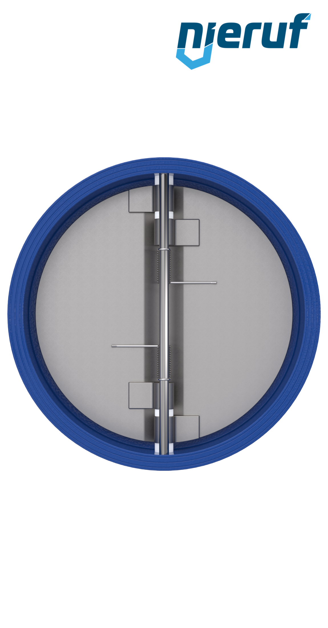 dual plate check valve DN600 DR02 ANSI 150 GGG40 epoxyd plated blue 180µm FKM