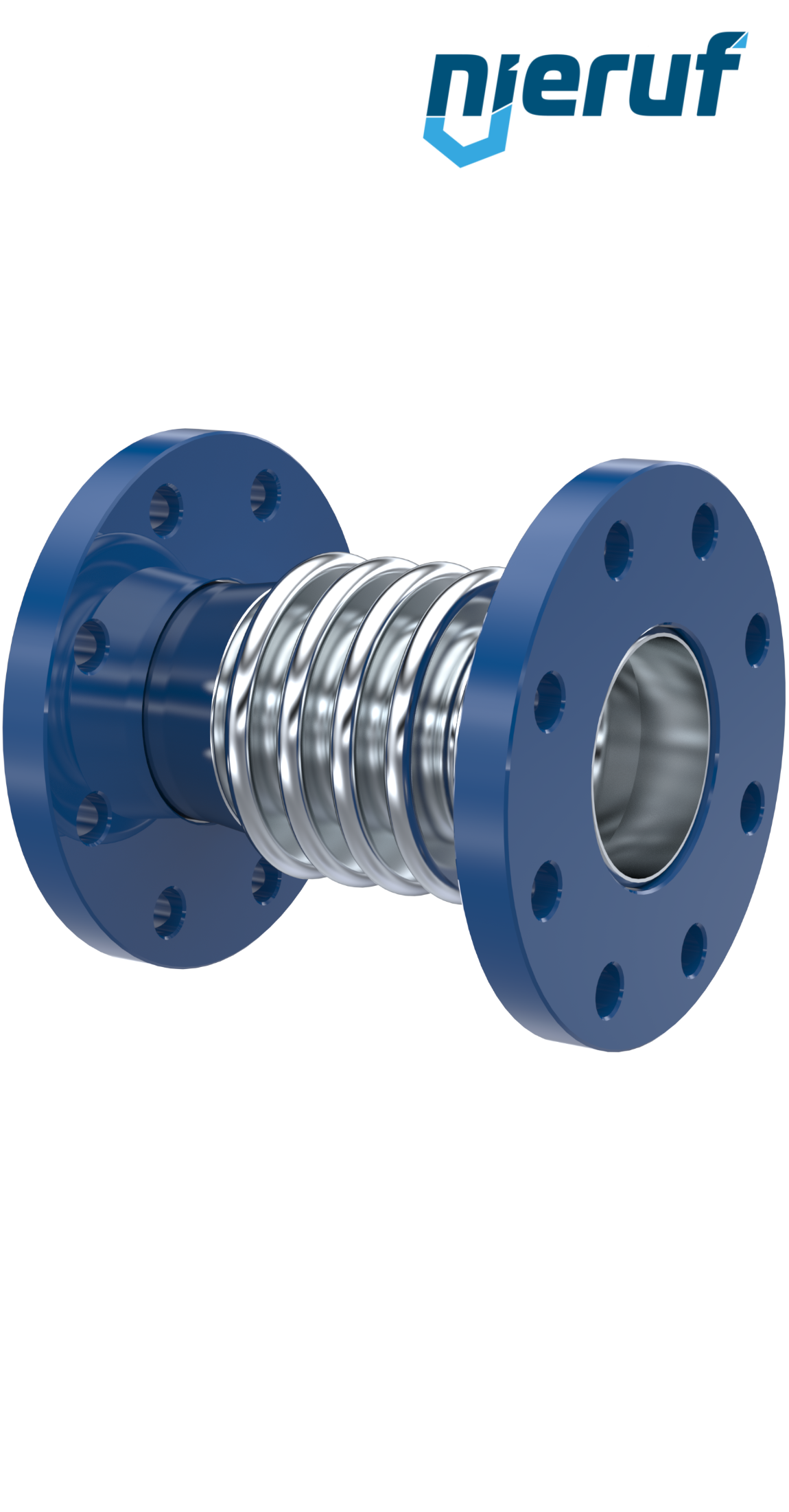 Axial expansion joint DN50 type KP05 fixed flanges and stainless steel-bellows