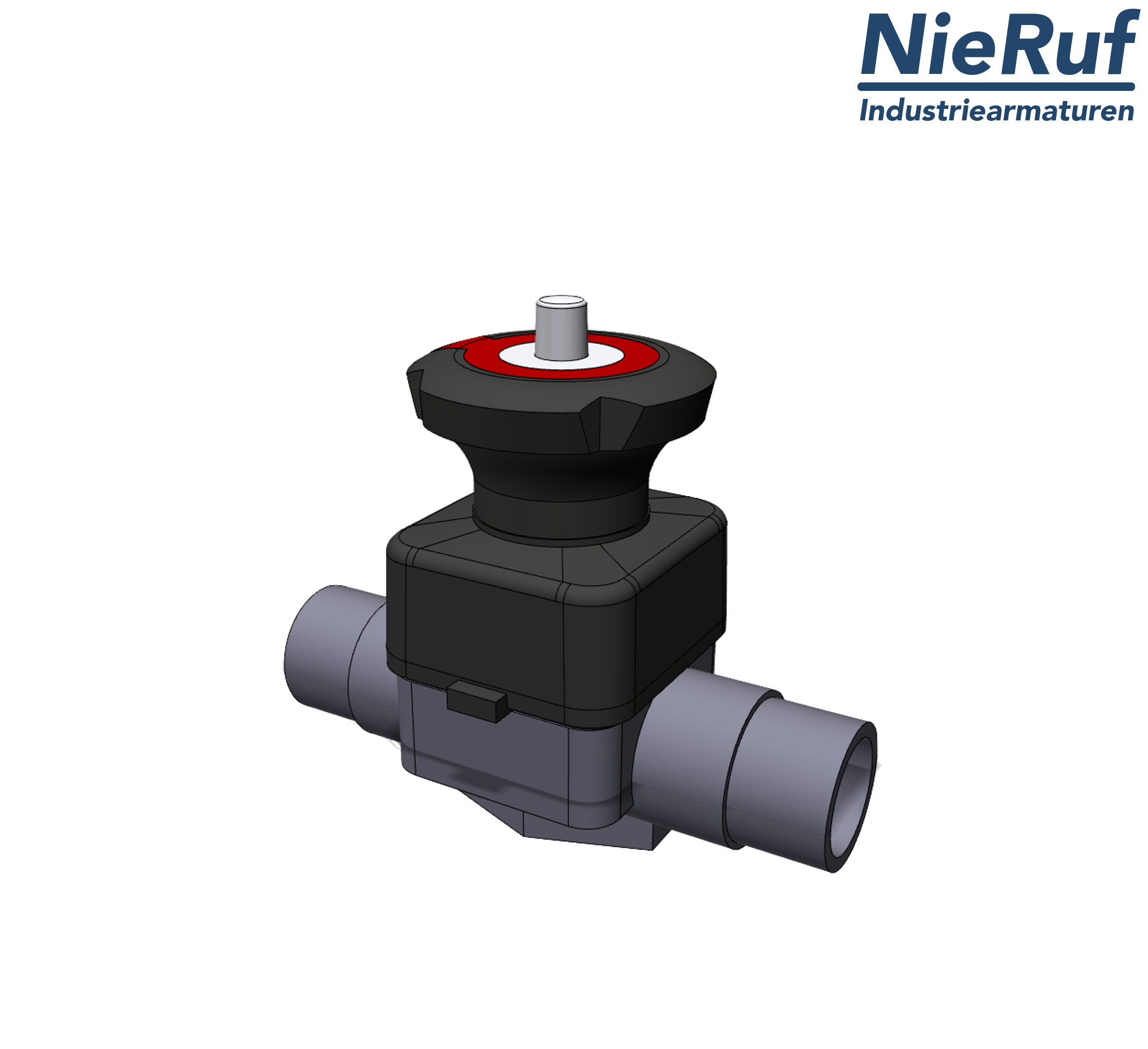 diaphragm valve PVC-U d40 cementing spigots EPDM