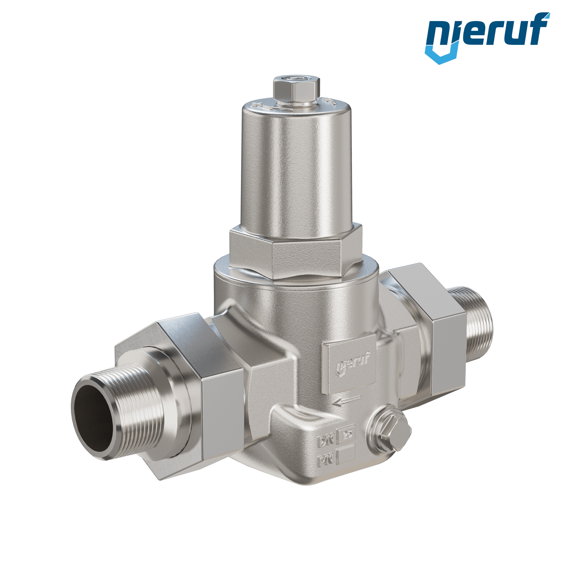 pressure reducing valve male thread 1" Inch DM19 stainless steel EPDM FDA 0.5 - 9.0 bar