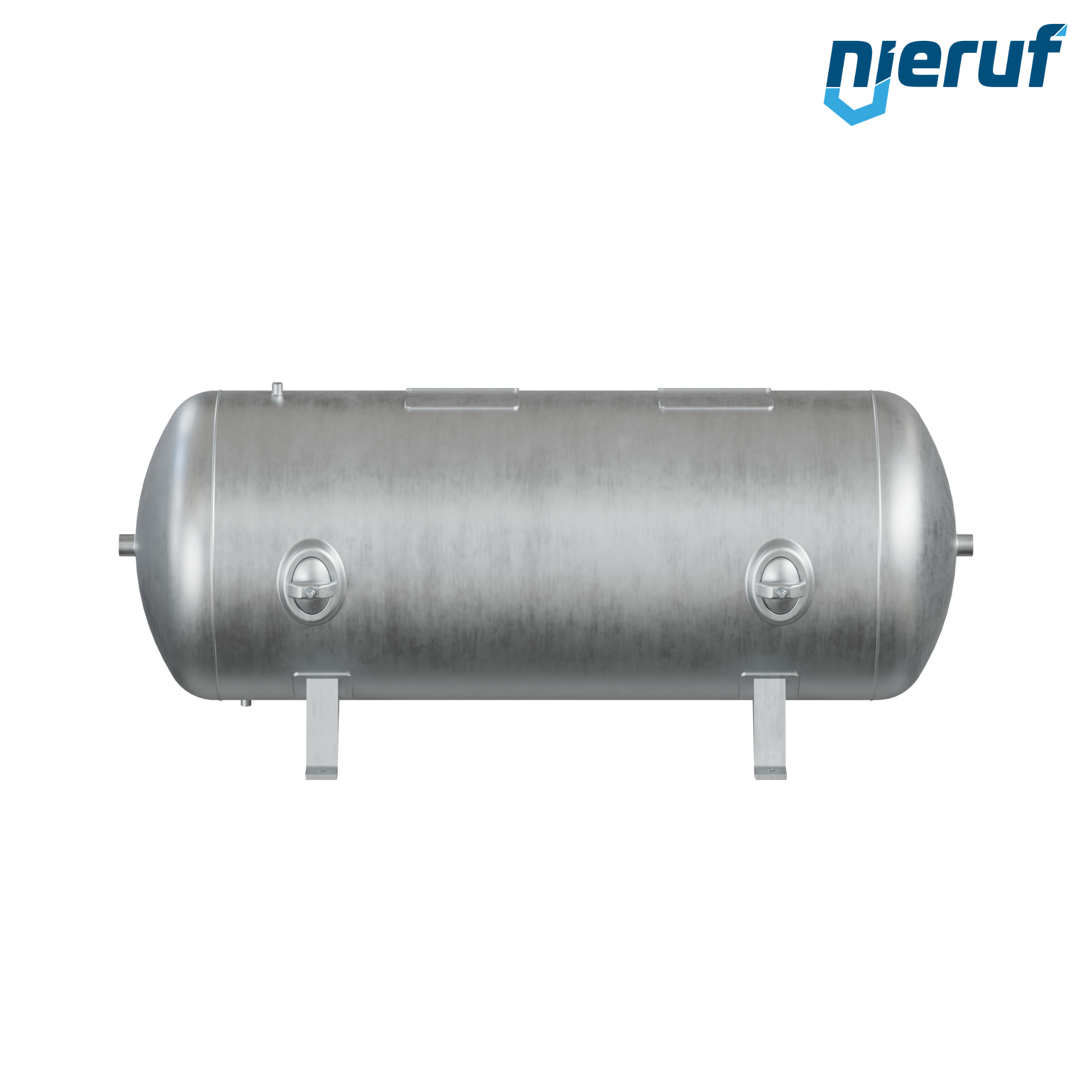Pressure vessel horizontal BE01 1000 liter, 0-16 bar, steel primed