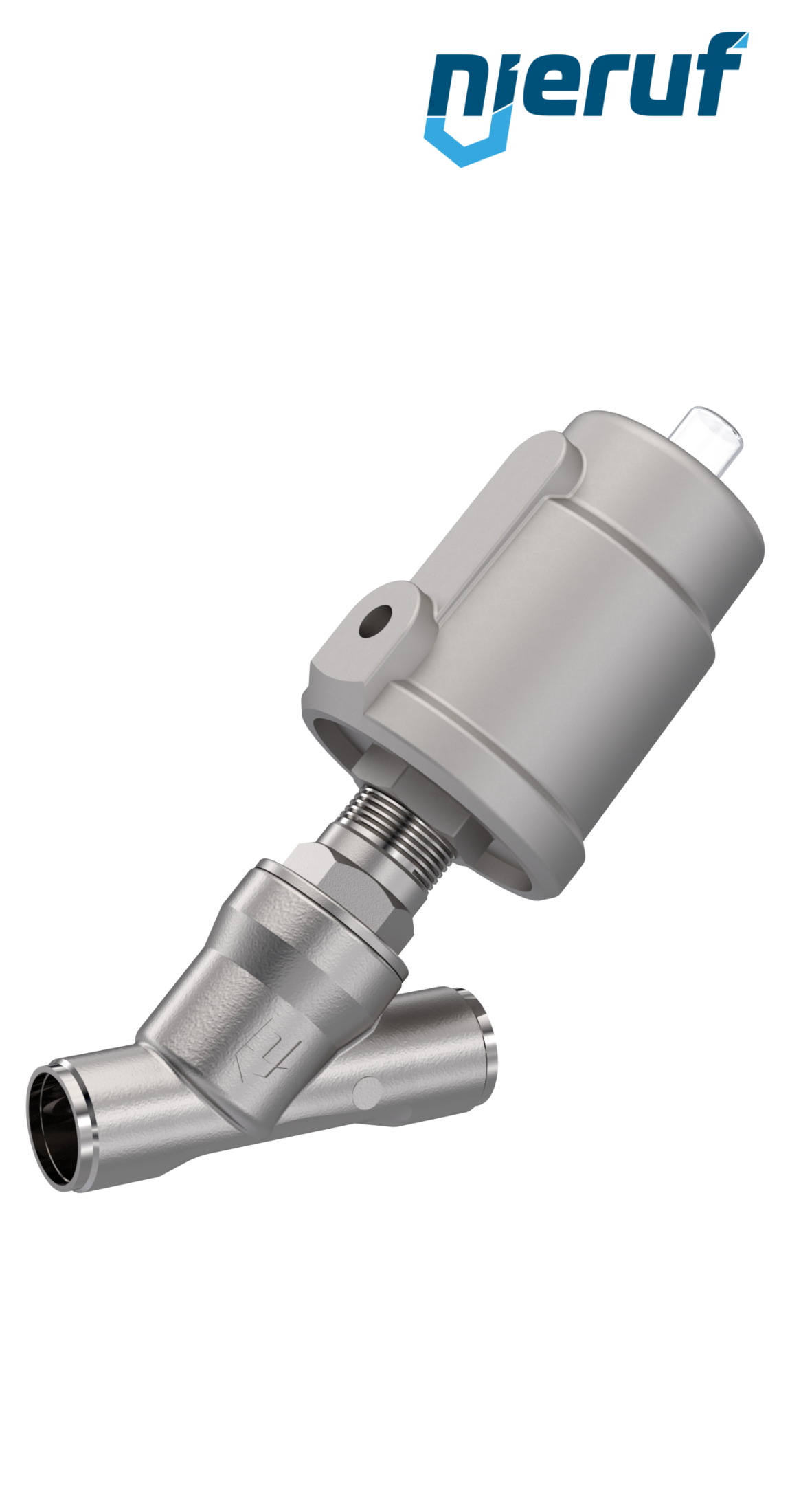 piston-operated angle seat valve G 1" inch welding end SC01 stainless steel