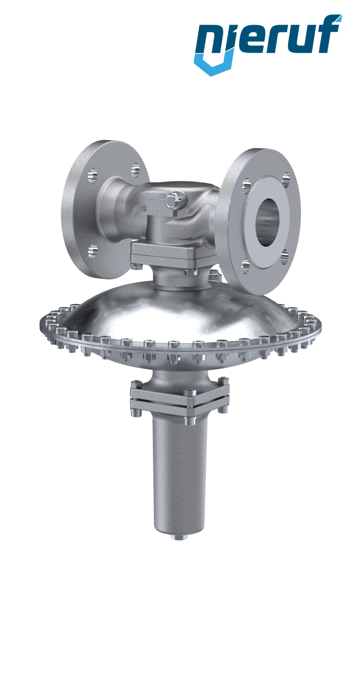 low-pressure reducing valve DN50 DM23 flange ANSI 150 stainless steel FKM 150 - 500 mbar