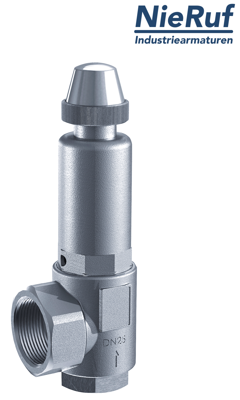 safety valve 1/2" x 1" fm SV05 neutral liquid media, stainless steel FKM