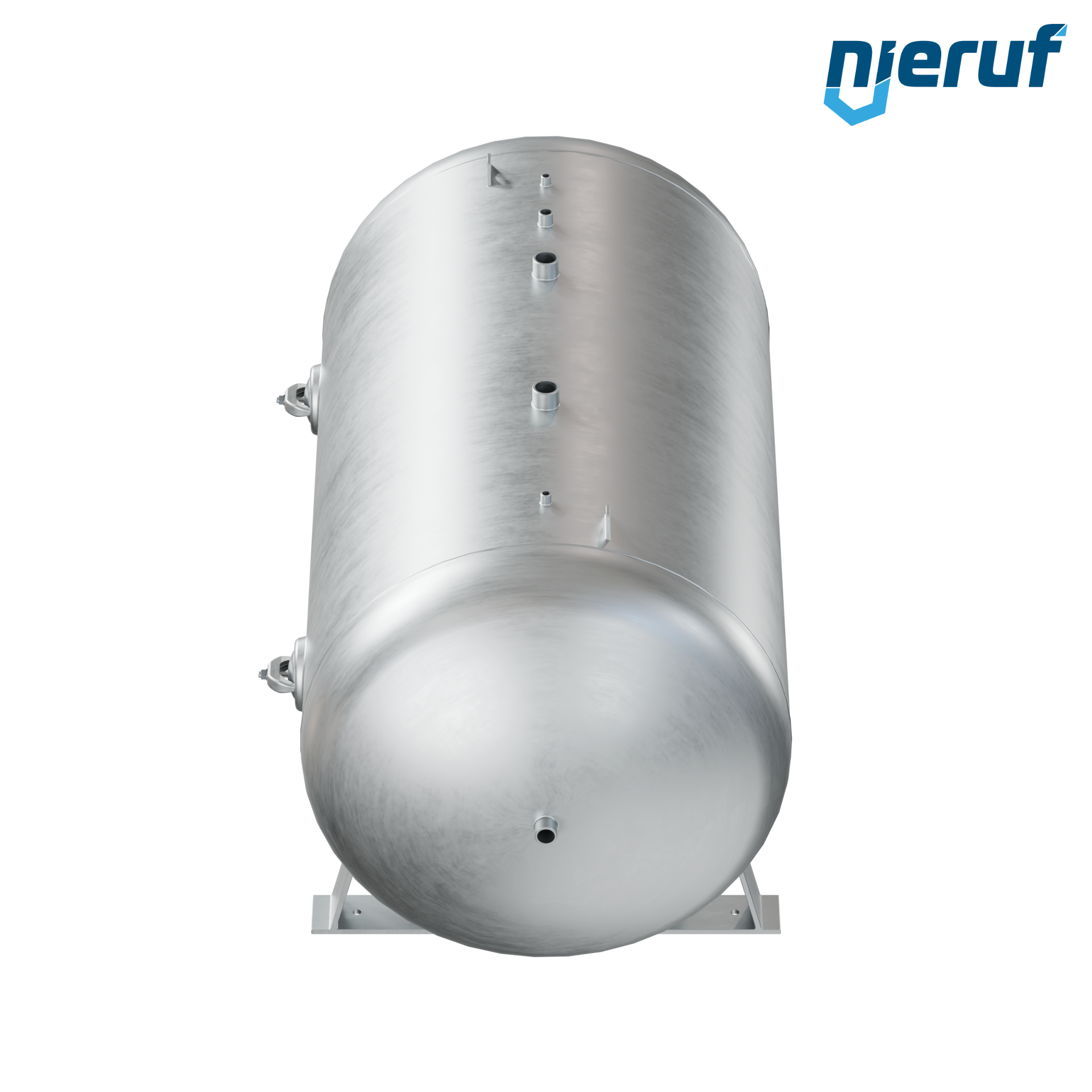 Pressure vessel horizontal BE01 10000 liter, 0-16 bar, steel primed, nominal size 1800 mm