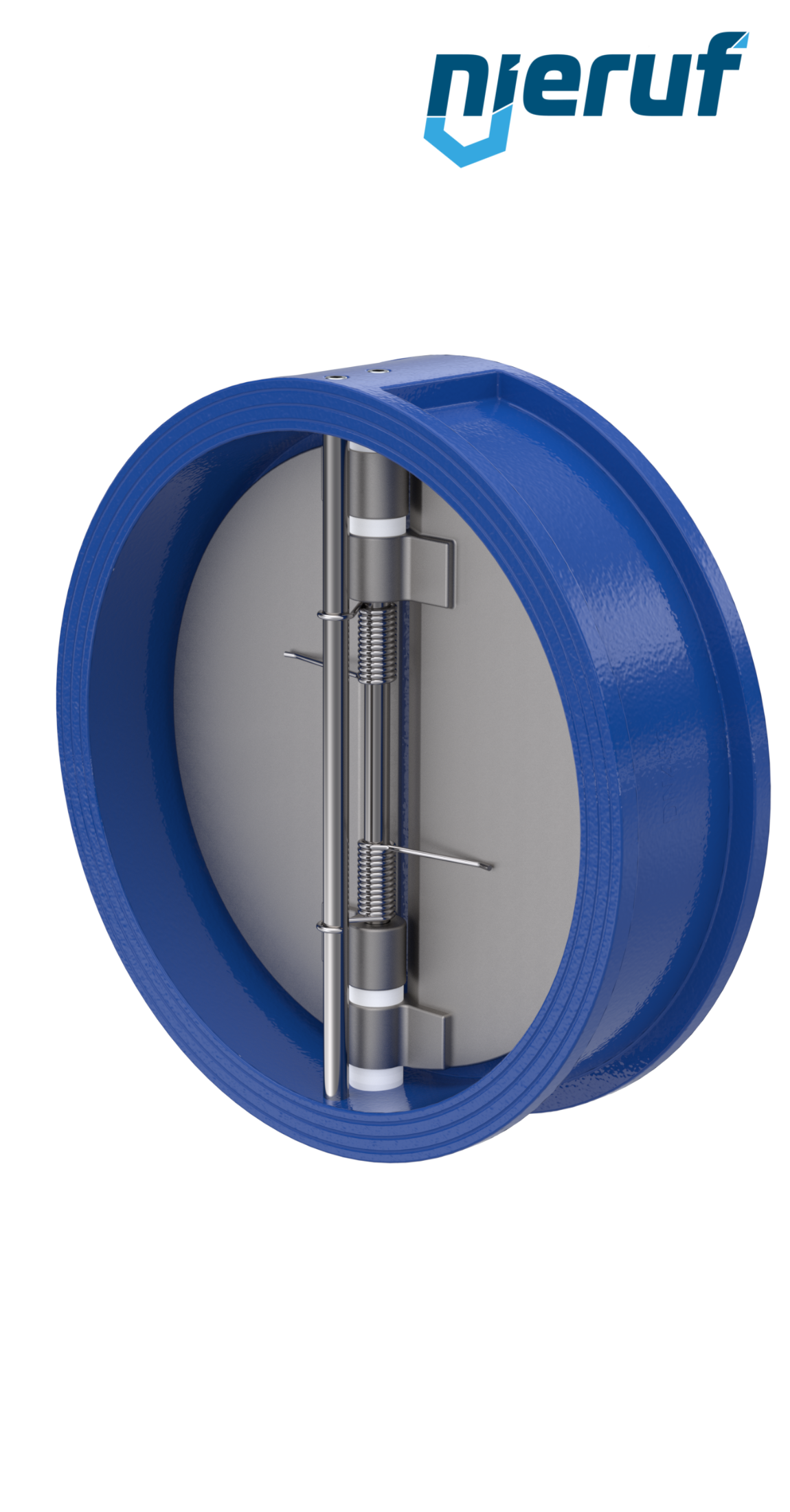dual plate check valve DN450 DR01 GGG40 epoxyd plated blue 180µm EPDM