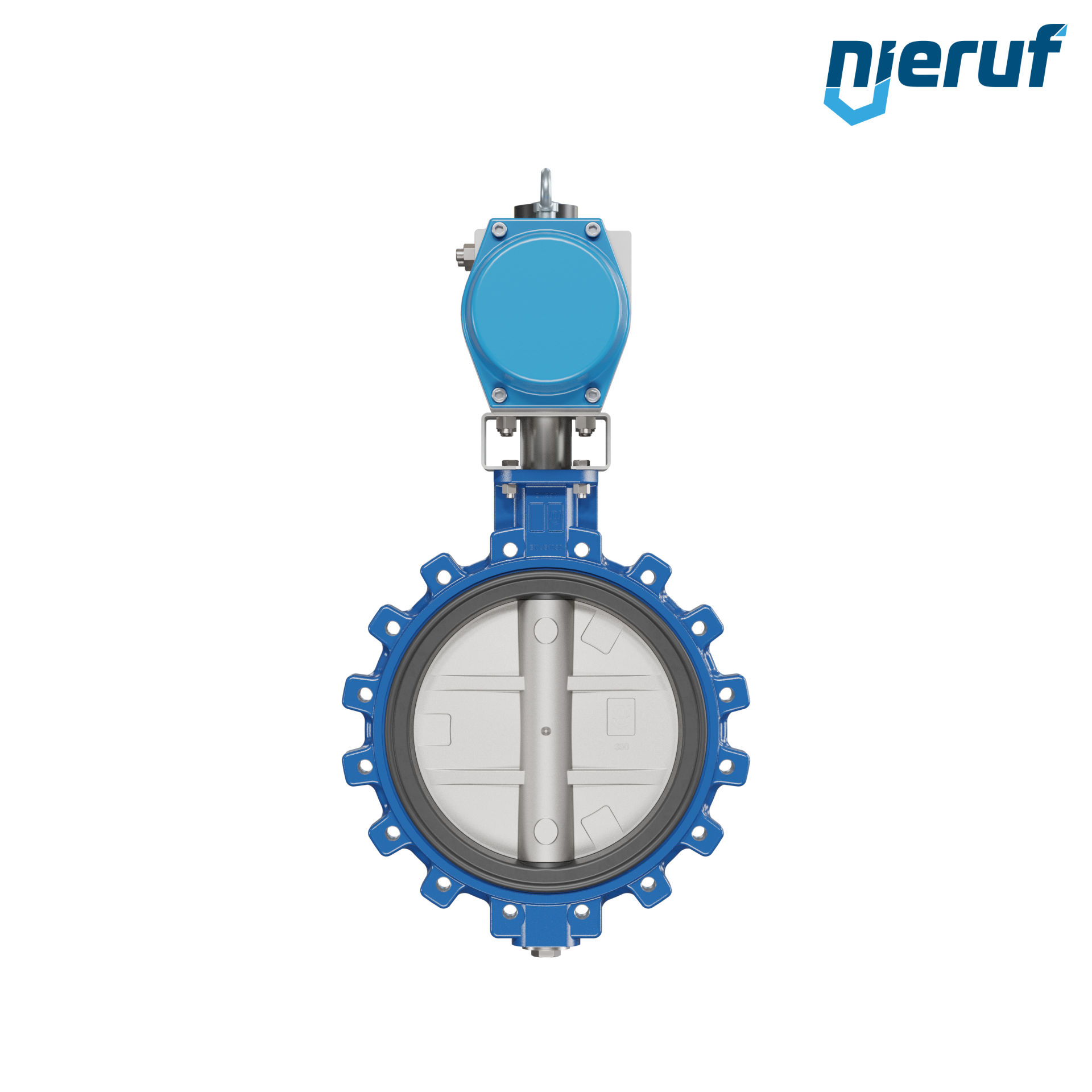 Butterfly valve DN 350 AK02 FPM pneumatic actuator double acting