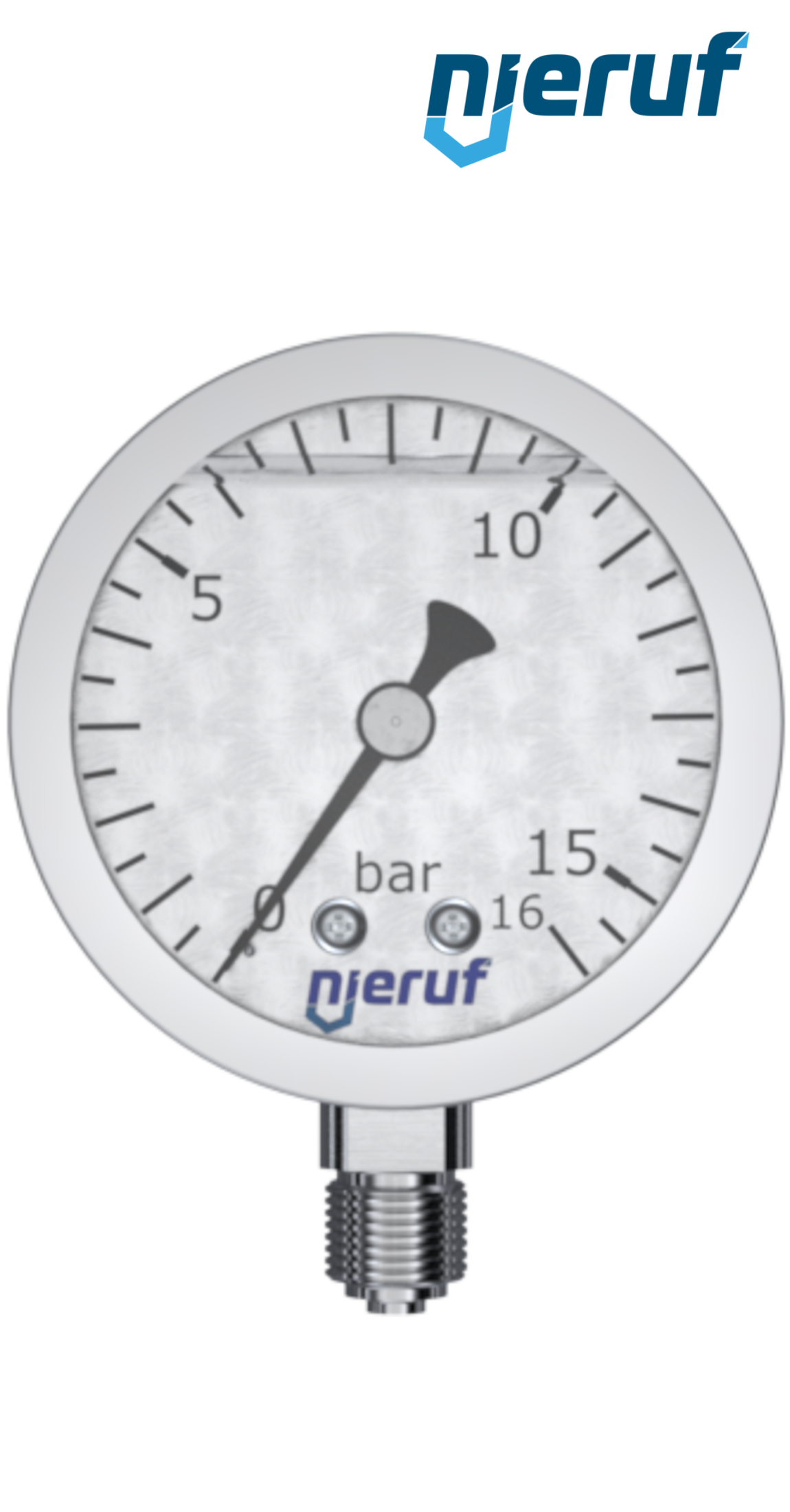 pressure gauge G 1/4" radial 63 mm stainless steel MM06 0 - 10,0 bar with glycerin filling