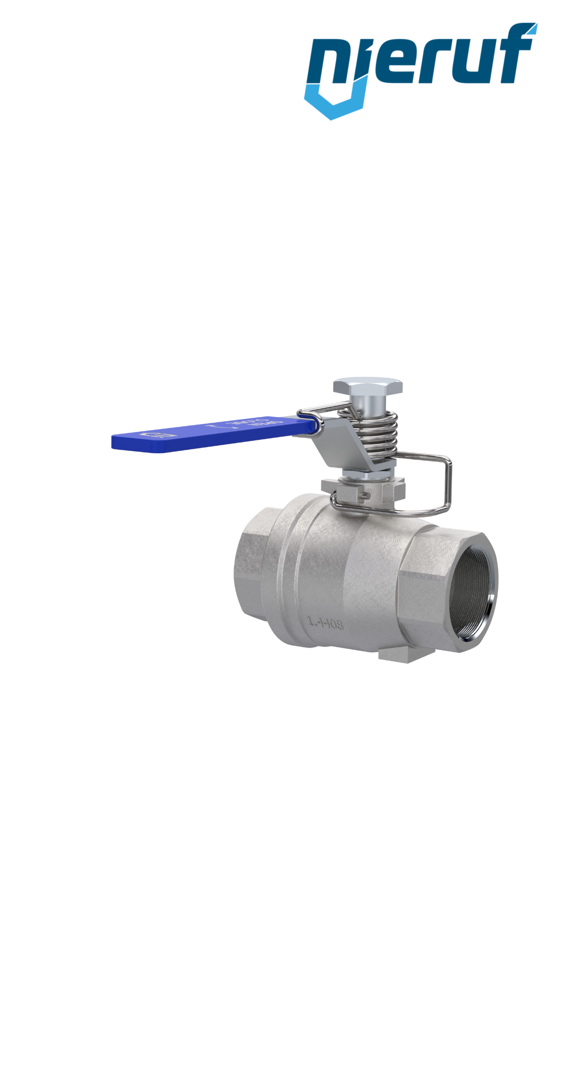 ball valve with spring reload DN40 - 1 1/2" inch GK12 female thread