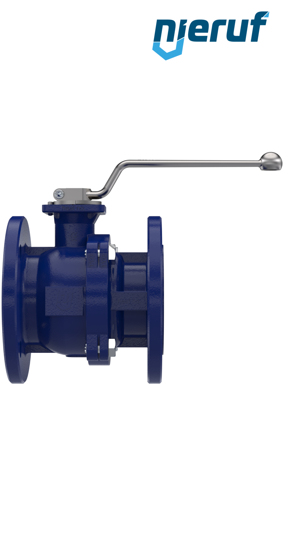 Steam-flange ball valve FK12 DN40 PN40 made of carbon steel 1.0619