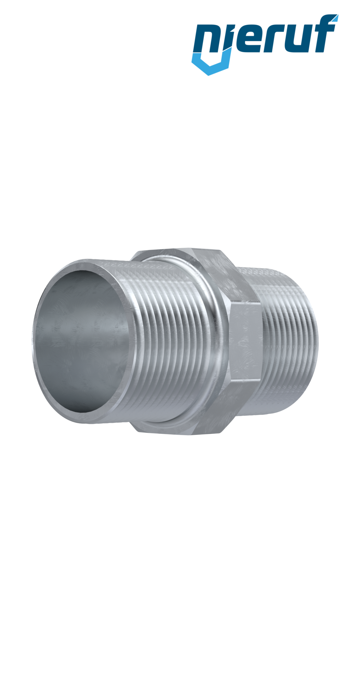 Malleable cast iron fitting hexagon nipple no. 280, DN80 - 3" inch galvanized