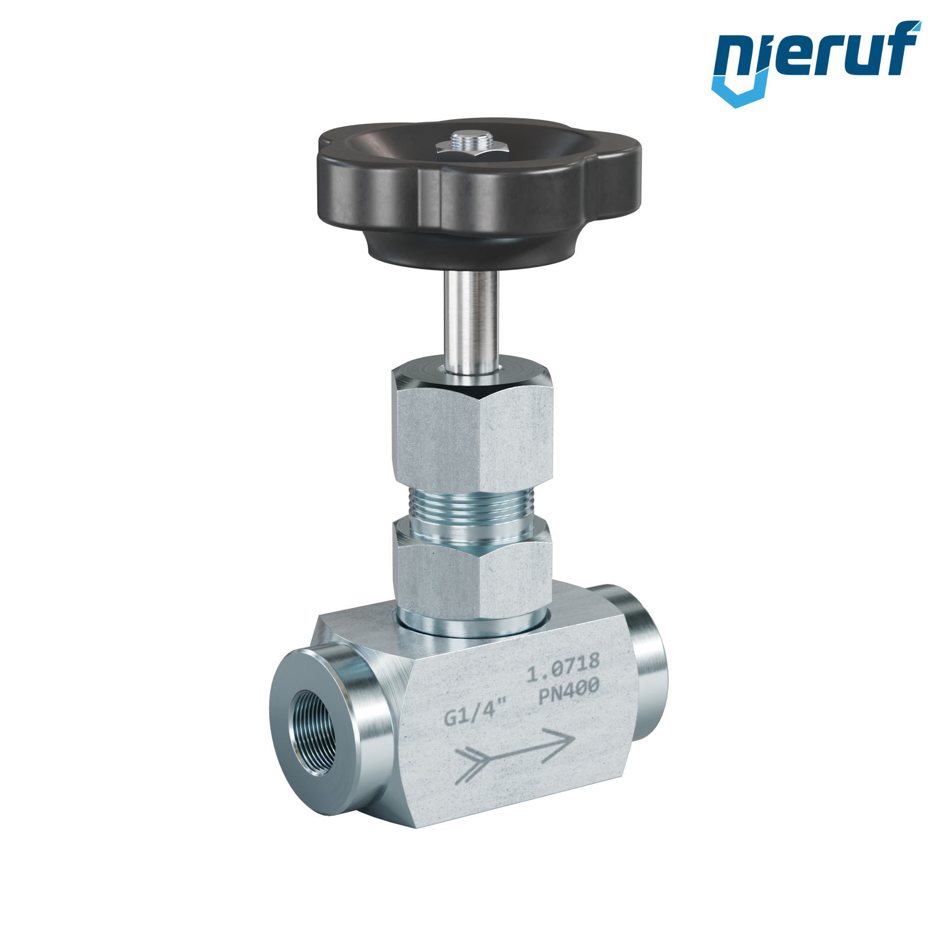 needle valve  1/4" inch NV01 steel (blue galvanized)