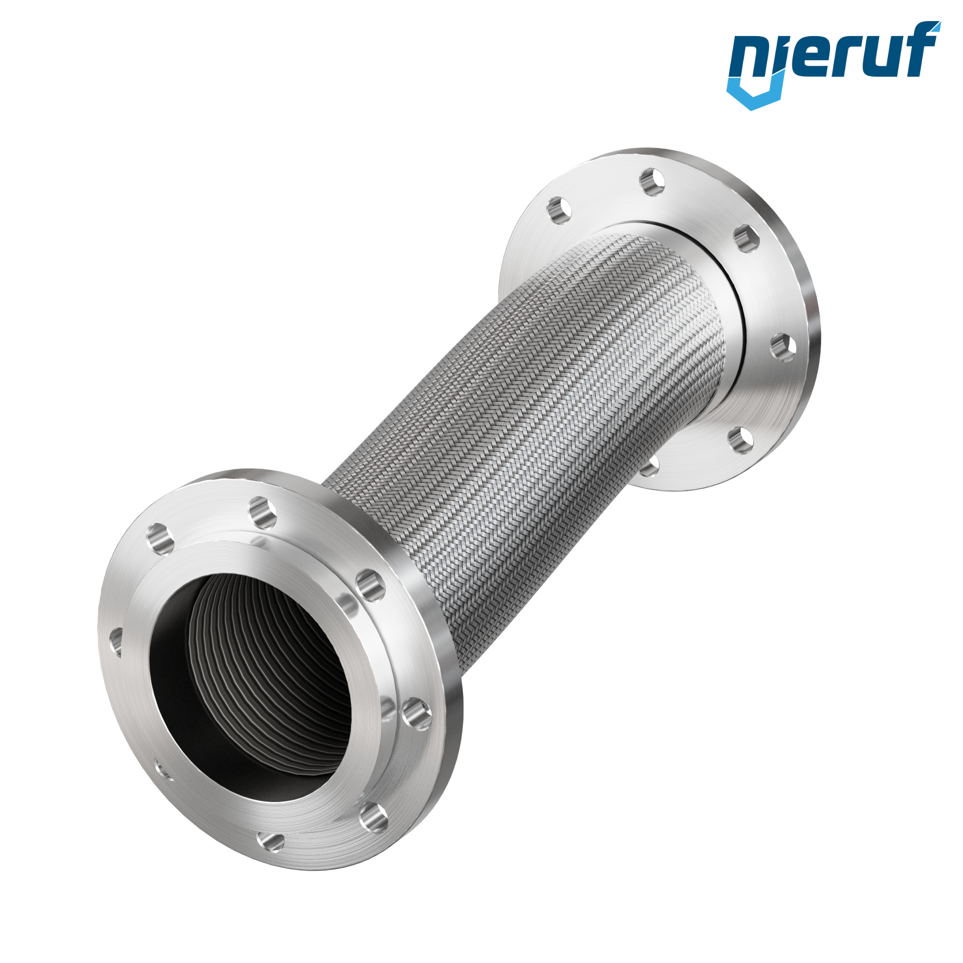 Stainless steel hoses ES01 DN150 - 6" inch with double braid and swivel flange length 1000 mm