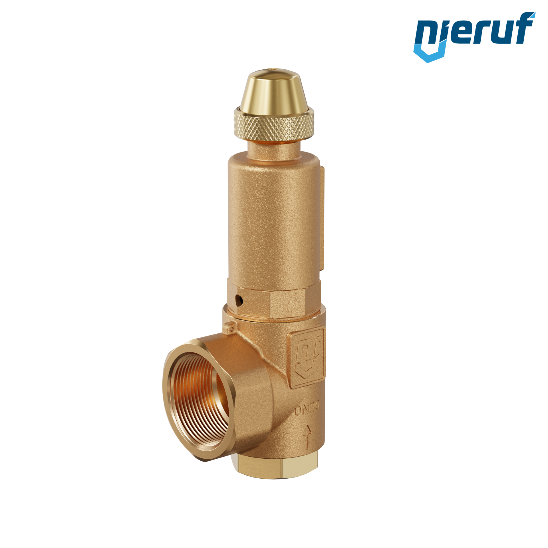 angle-type safety valve 3/4" x 1 1/4" fm SV04 liquid media, gunmetal FKM