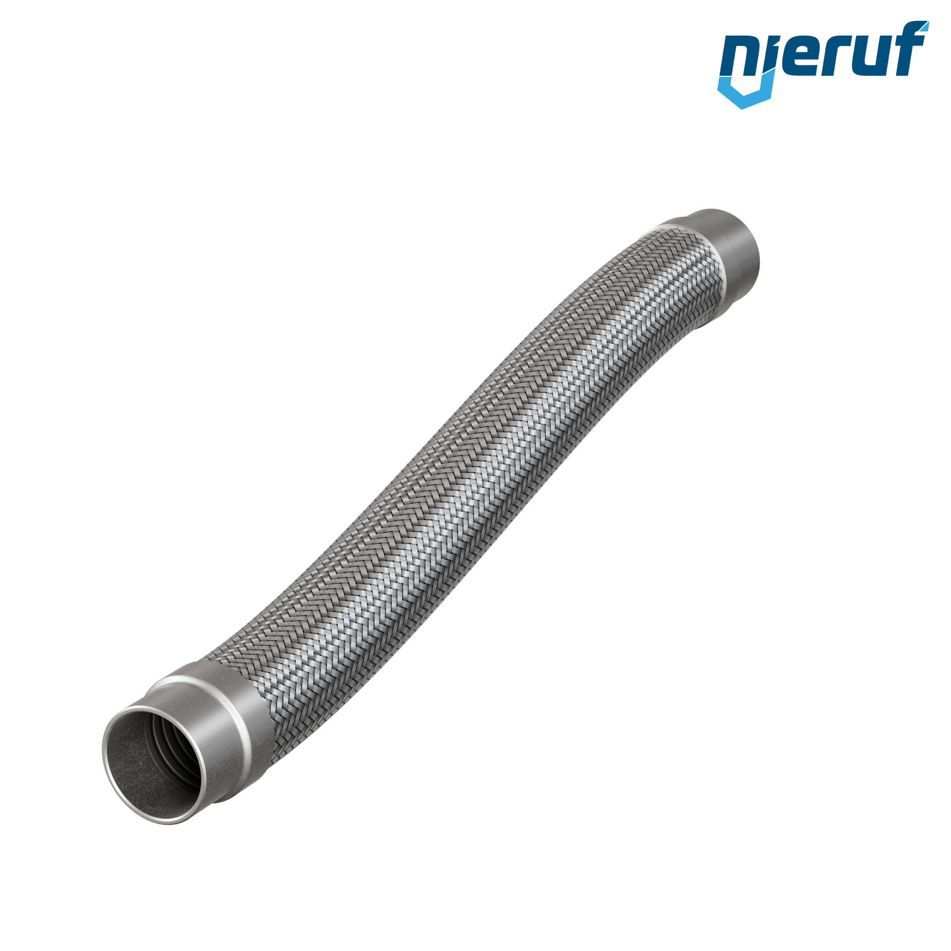 Stainless steel hoses ES01 DN50 - 60.3 mm with single braid and welding ends length 1000 mm