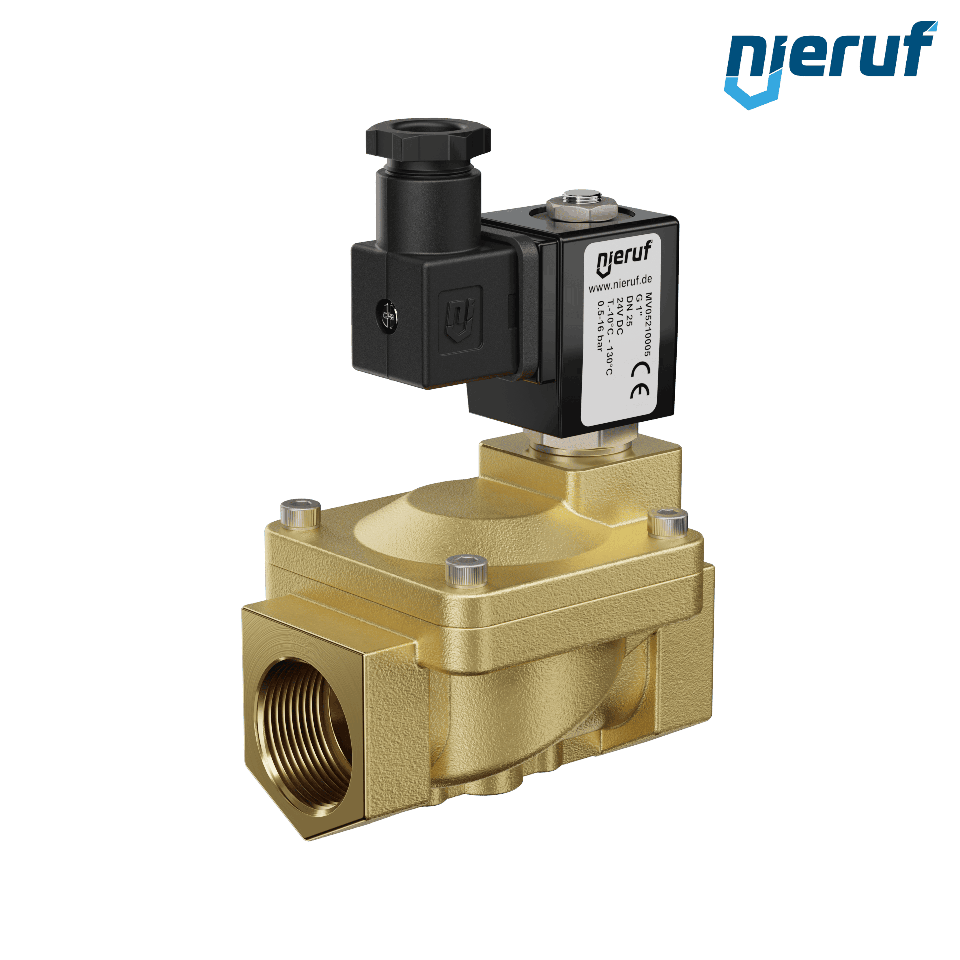 Solenoid valve G 1" Inch brass MV05 EPDM 24V DC