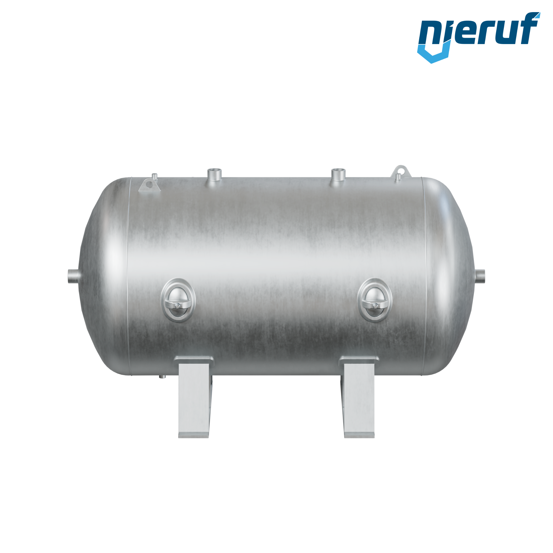 High pressure vessel horizontal BE02 1500 liter, 0-41 bar, steel primed