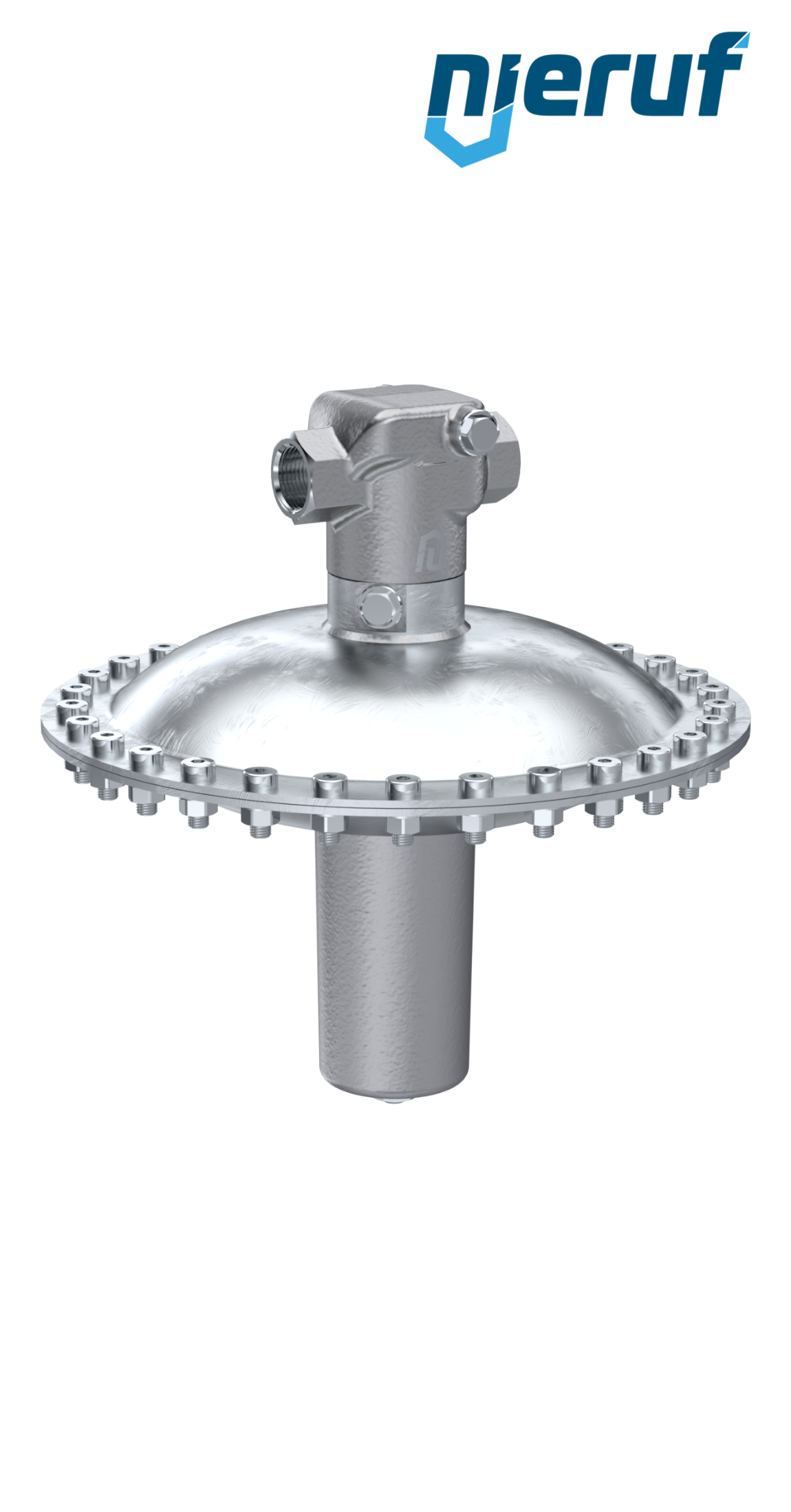 Millibar pressure reducing valve DN25 DM23 female thread stainless steel FKM 50 - 200 mbar