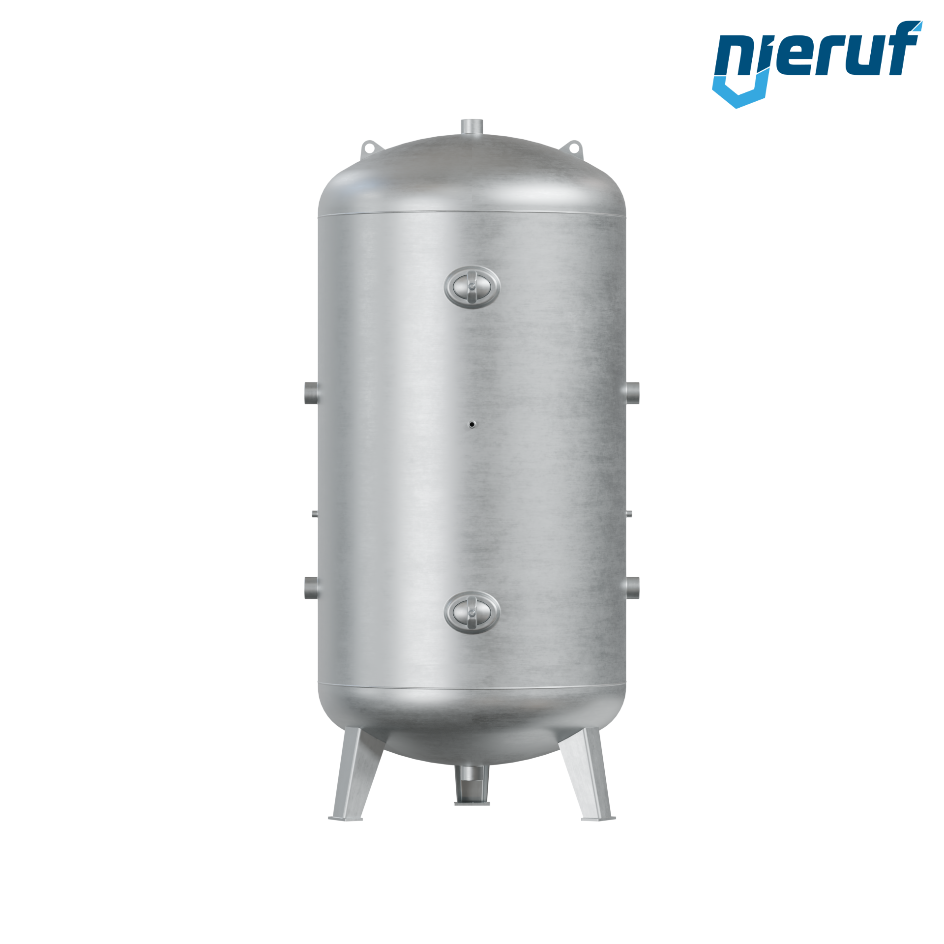 High pressure vessel vertical BE02 3000 liter, 0-41 bar, steel galvanized