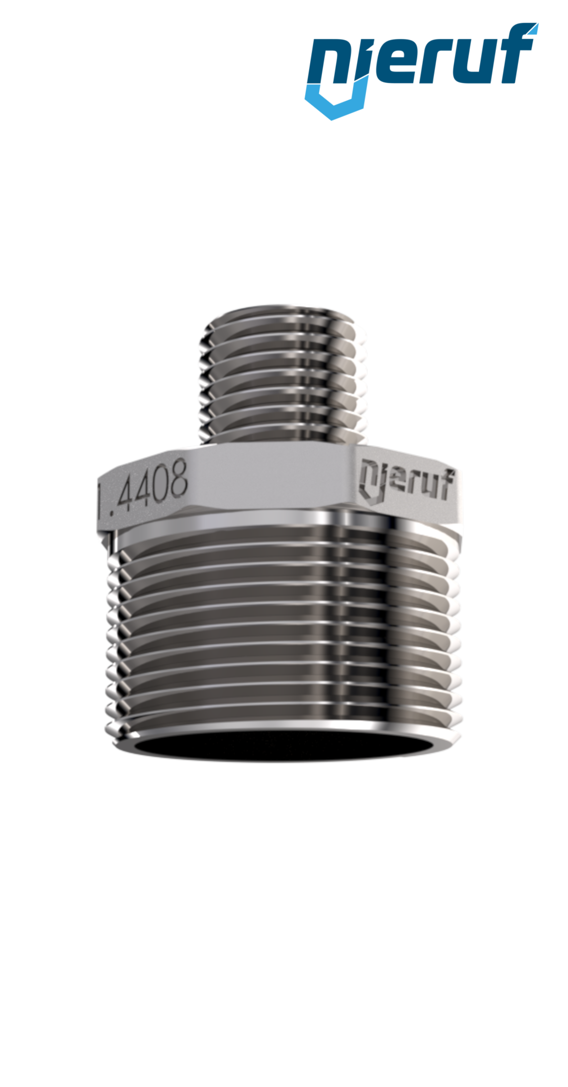 reducing nipple 3/8" x 1/4" inch male stainless steel 316 reducing nipple 3/8" x 1/4" inch male stainless steel 316