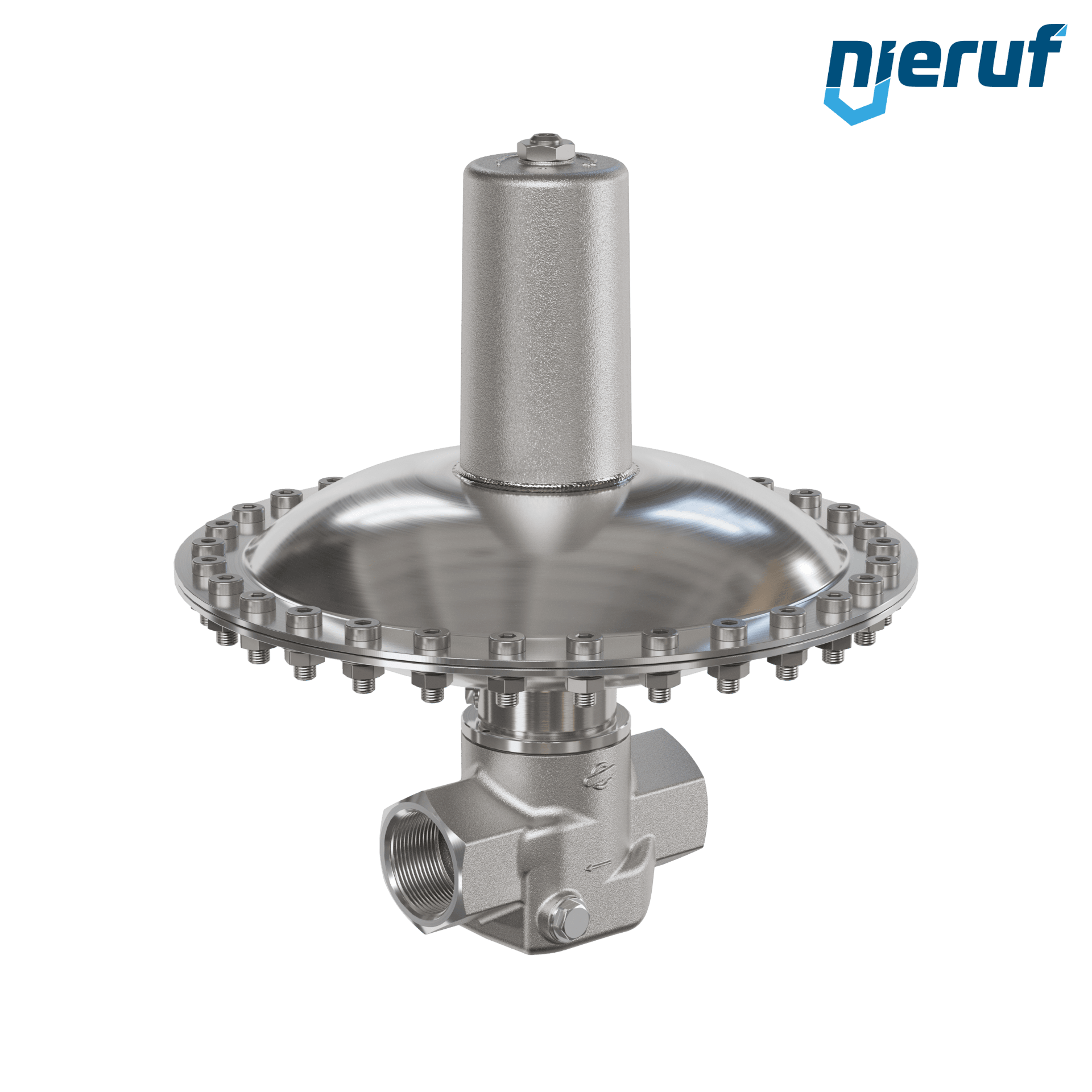 Millibar overflow valve 1 1/4" inch female NPT UV17 stainless steel FKM / PTFE 50 - 500 mbar