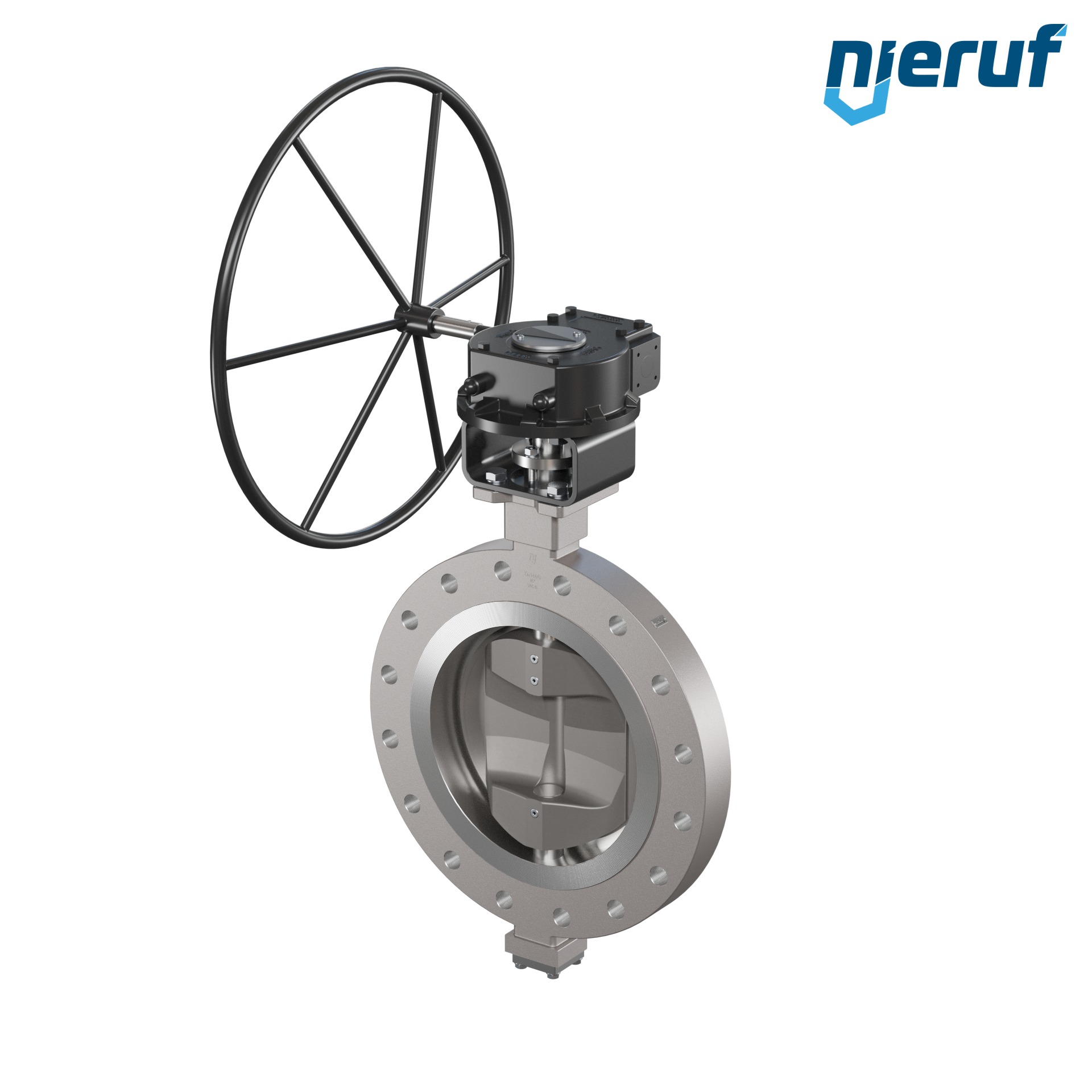 Triple offset butterfly-valve stainless steel AK14 DN 400 ANSI150 worm gear