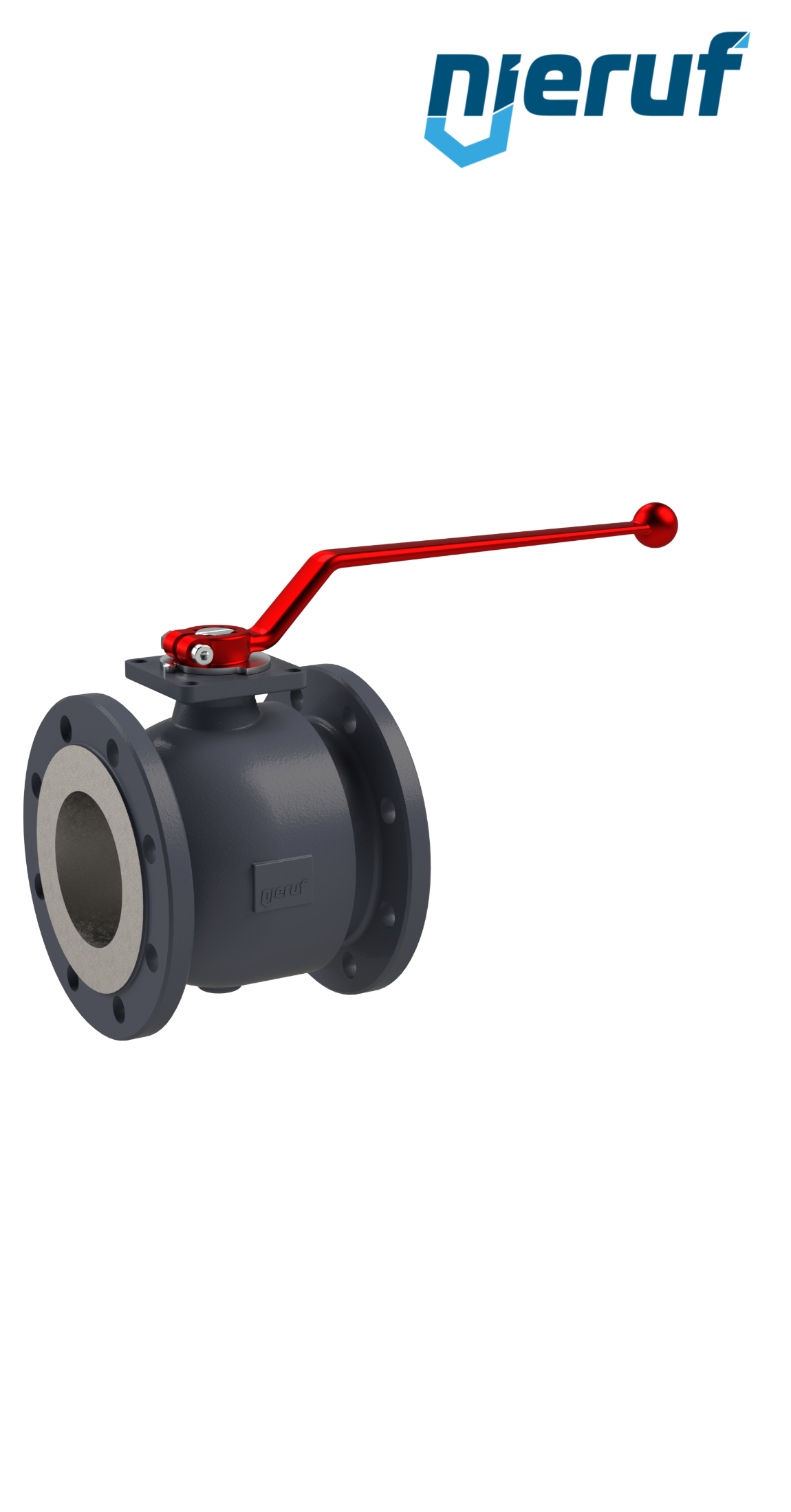 Flange ball valve DN80 FK01 GGG40  ball steel chrome plated