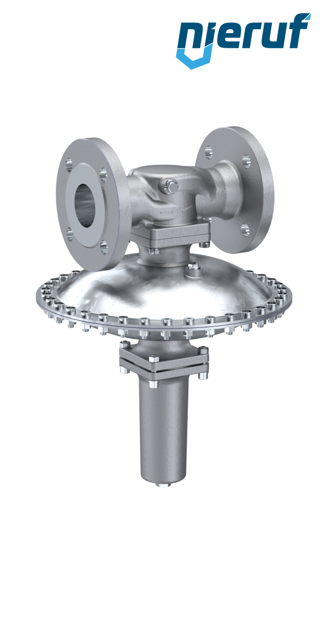 mbar pressure reducer DN50 DM23 flange DIN EN 1092 stainless steel FKM 30 - 500 mbar